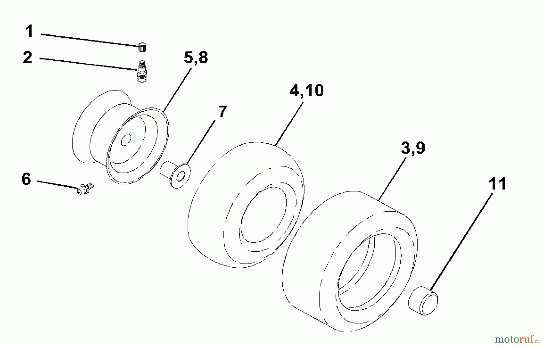 Husqvarna Rasen und Garten Traktoren YTH 1542XPD (954567253) - Husqvarna Yard Tractor (2001-12 & After) Wheels & Tires