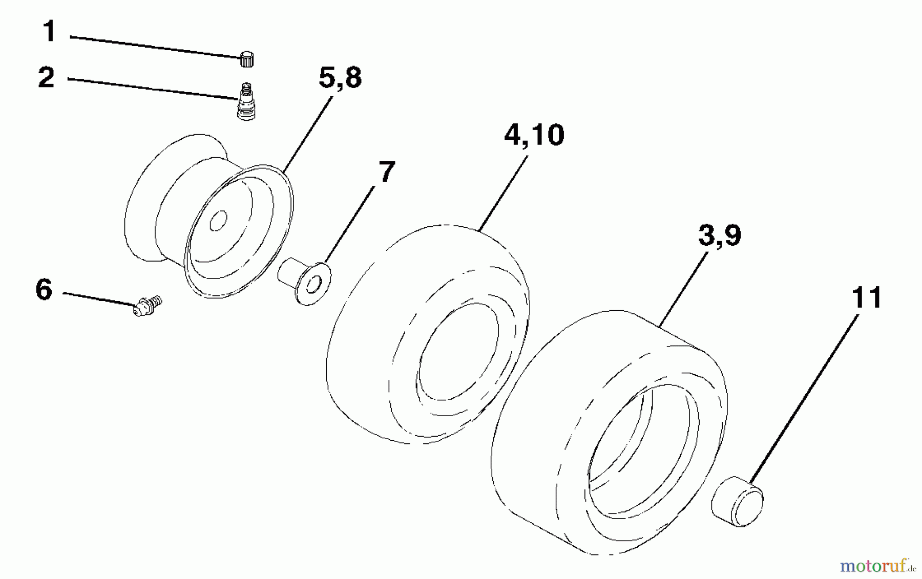 Husqvarna Rasen und Garten Traktoren YTH 1542XPE (954567253) - Husqvarna Yard Tractor (2002-02 & After) Wheels & Tires
