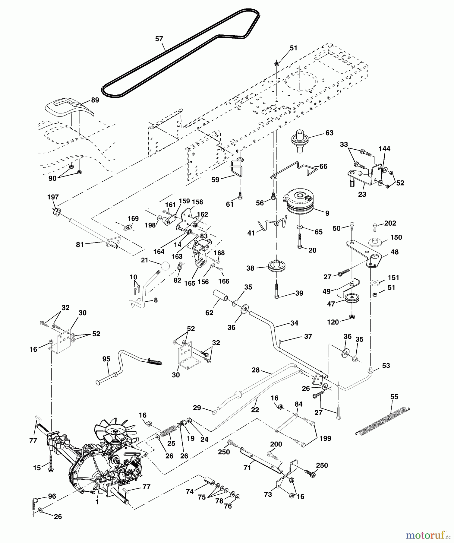 Husqvarna Rasen und Garten Traktoren YTH 1542XPF (954567253) - Husqvarna Yard Tractor (2002-02 & After) Drive