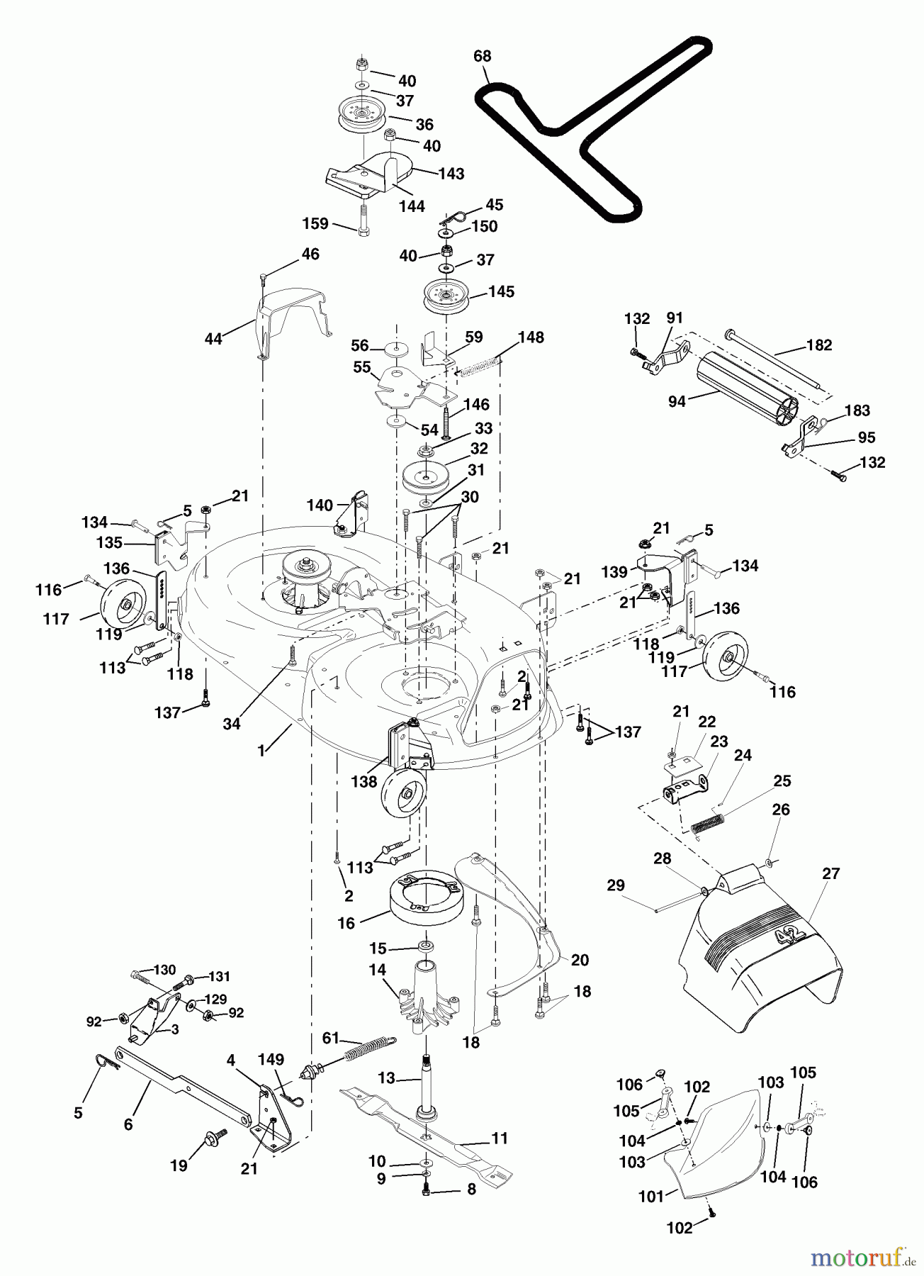 Husqvarna Rasen und Garten Traktoren YTH 1542XPF (954567253) - Husqvarna Yard Tractor (2002-02 & After) Mower Deck