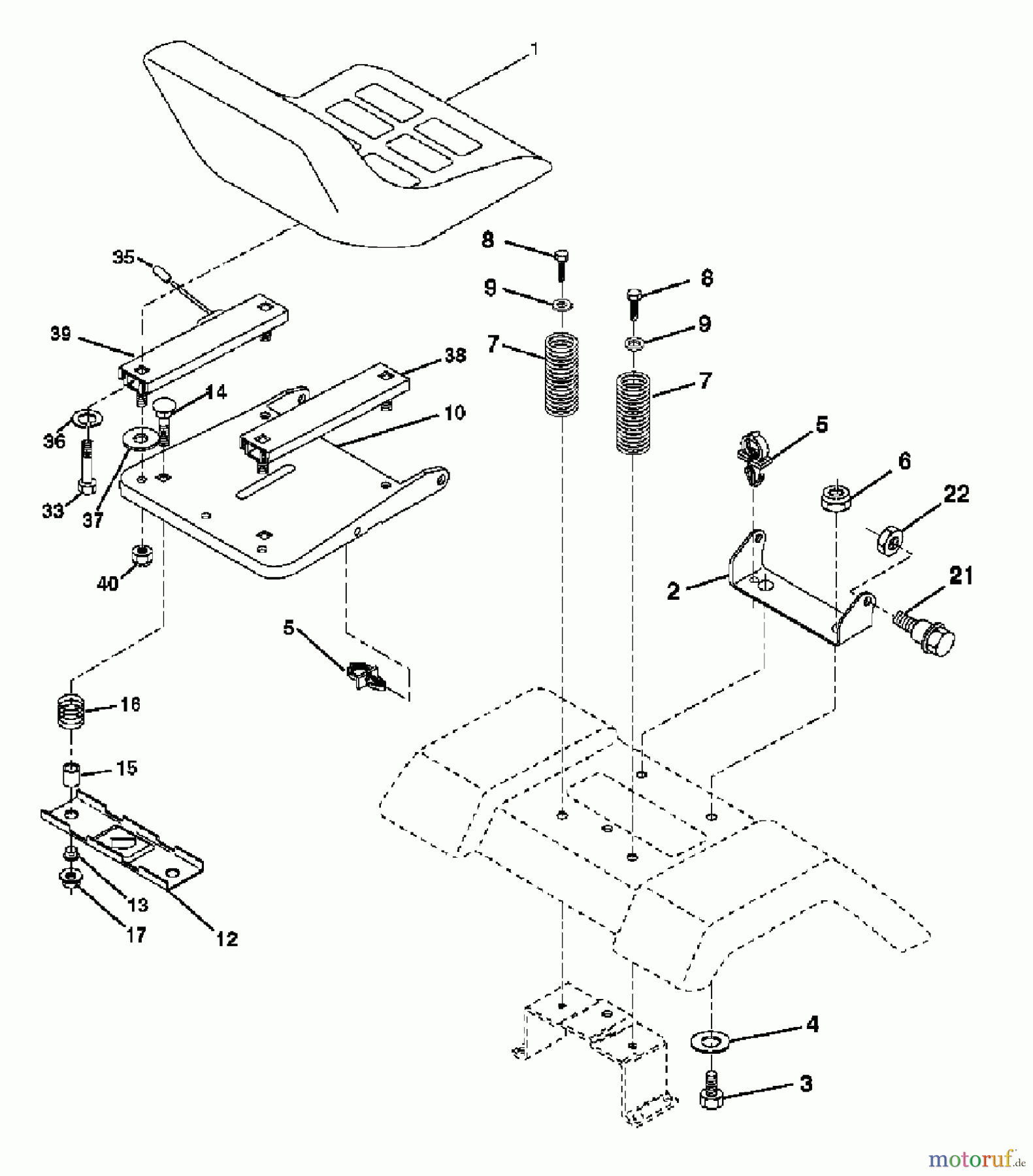 Husqvarna Rasen und Garten Traktoren YTH 1542XPG (954567253) - Husqvarna Yard Tractor (2003-03 & After) Seat Assembly