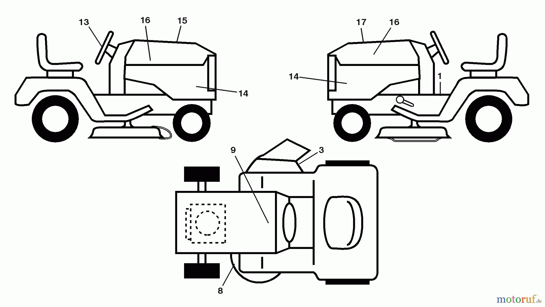 Husqvarna Rasen und Garten Traktoren YTH 1542XPT (96043005100) - Husqvarna Yard Tractor (2007-12 & After) (California) Decals