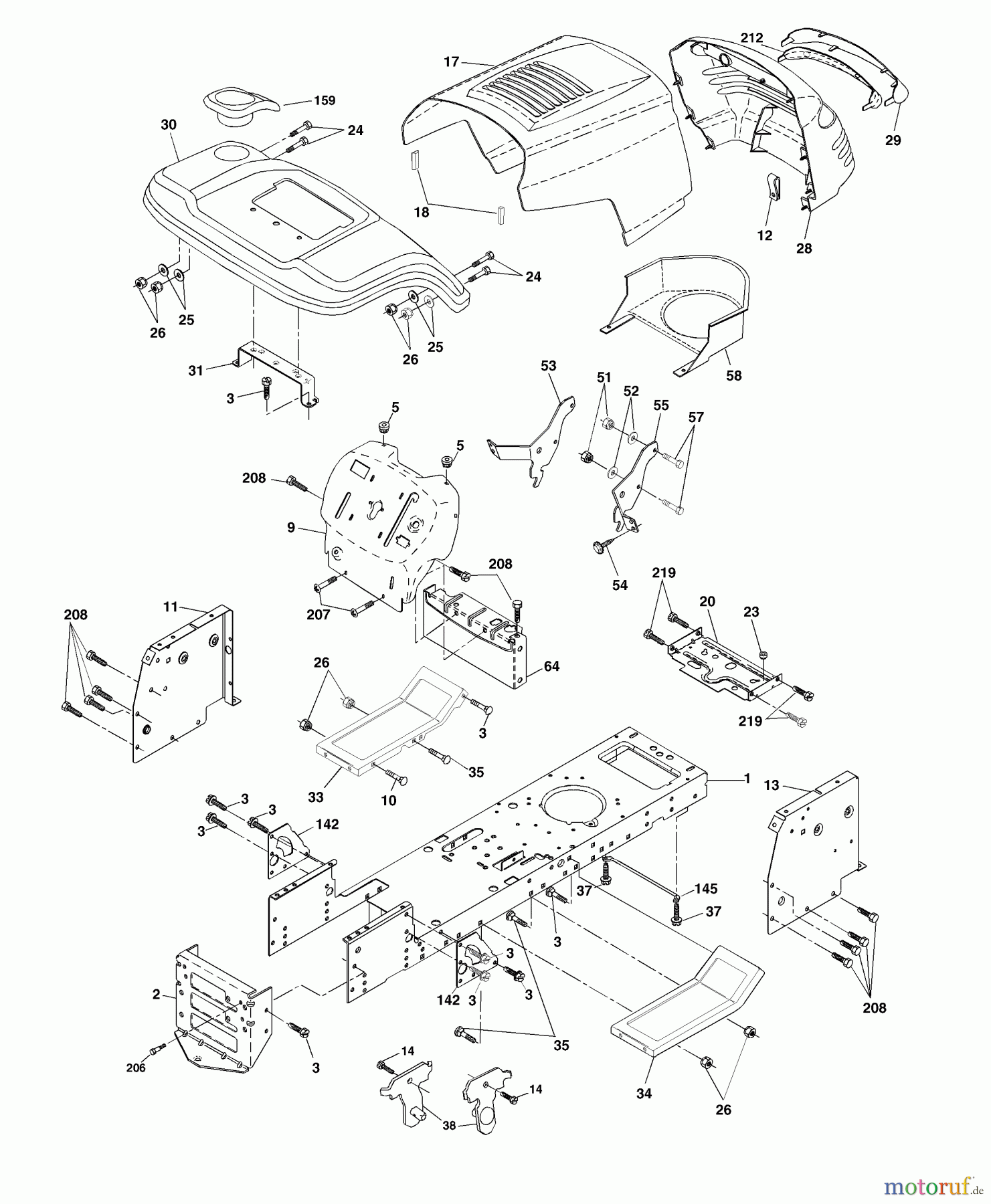 Husqvarna Rasen und Garten Traktoren YTH 1746 (954568533) - Husqvarna Yard Tractor (2002-02 & After) Chassis And Enclosures