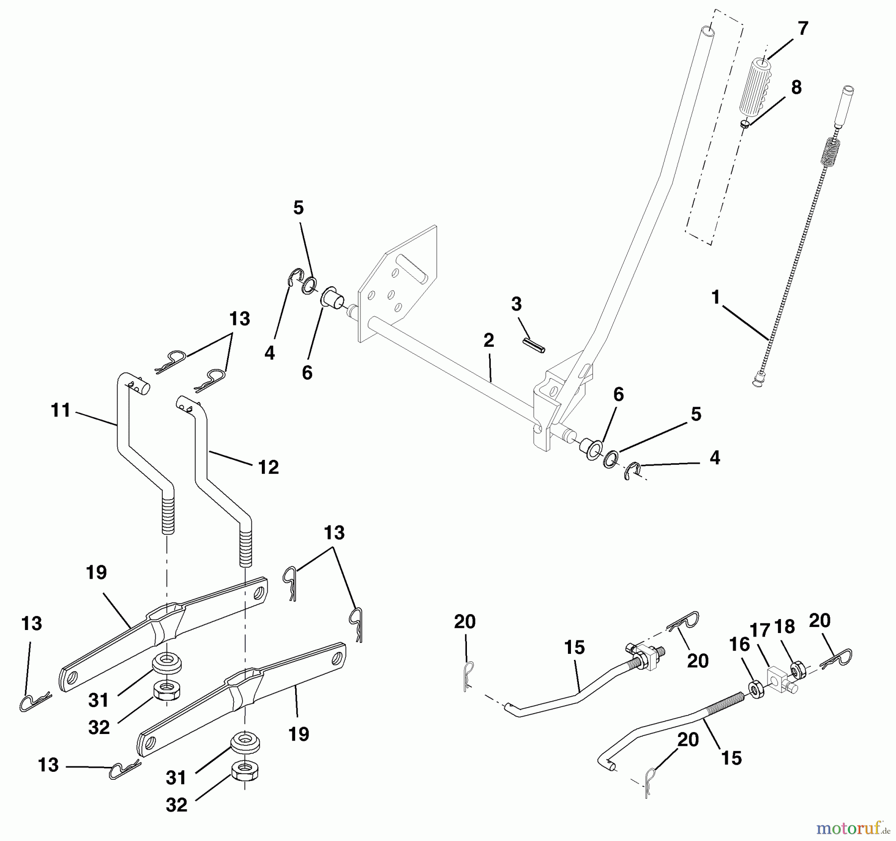 Husqvarna Rasen und Garten Traktoren YTH 1746 (954568533) - Husqvarna Yard Tractor (2002-02 & After) Mower Lift