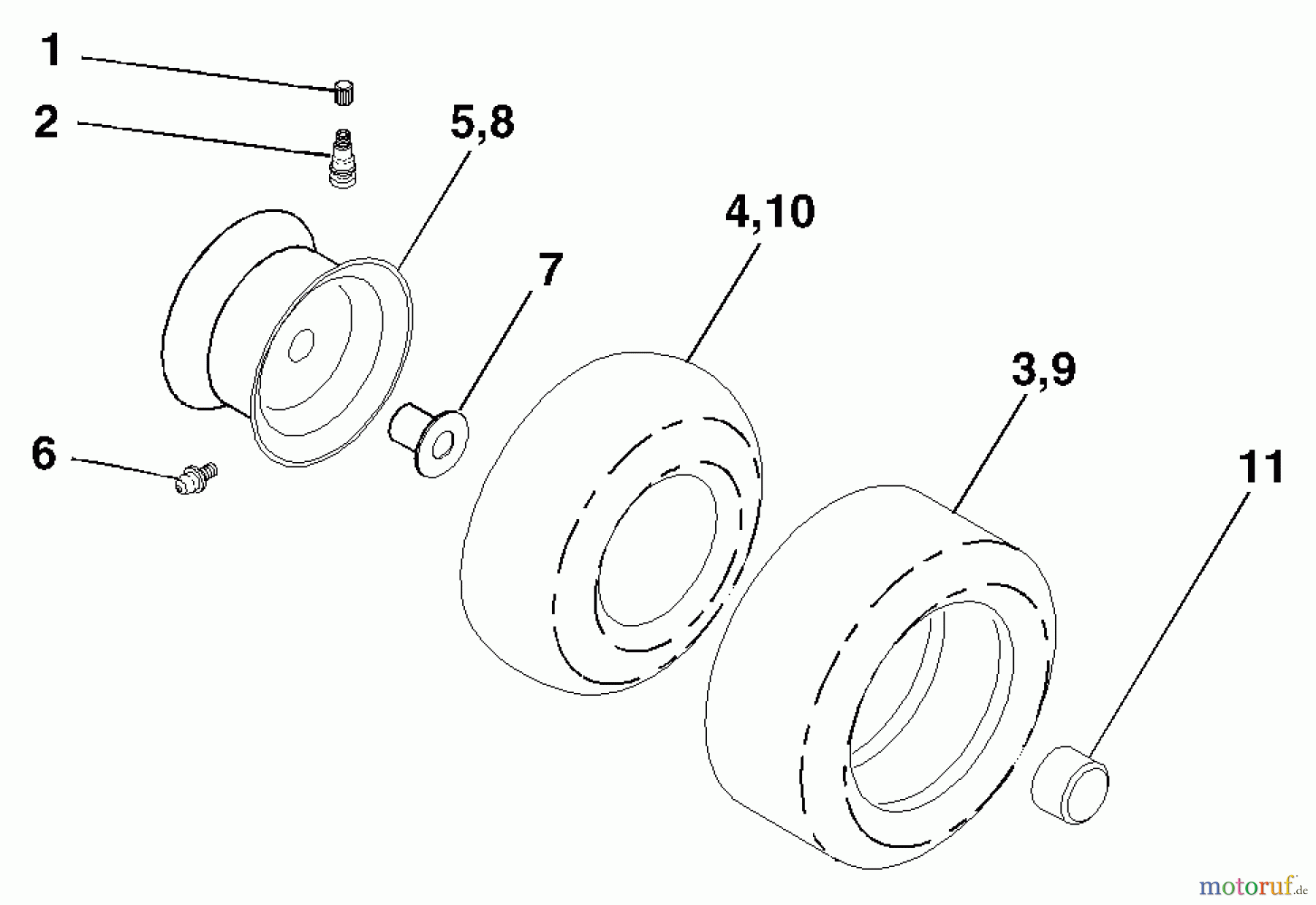  Husqvarna Rasen und Garten Traktoren YTH 1746A (954567055) - Husqvarna Yard Tractor (2000-11 & After) Wheels/Tires