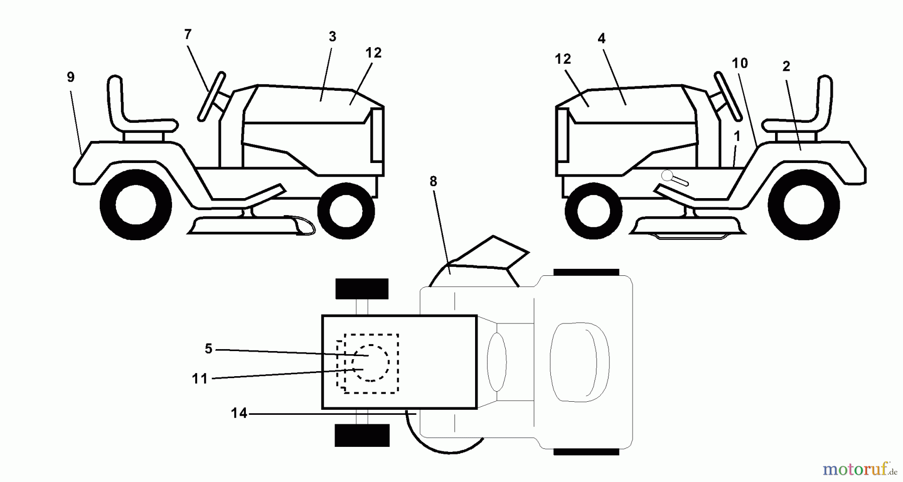 Husqvarna Rasen und Garten Traktoren YTH 1746B (954567055) - Husqvarna Yard Tractor (2001-01 & After) Decals