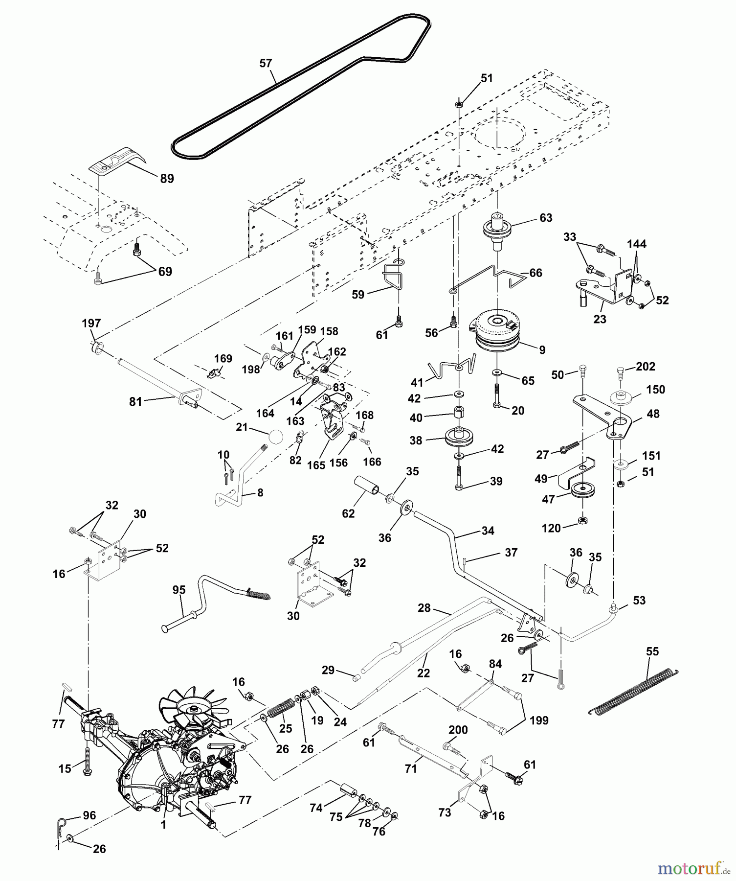 Husqvarna Rasen und Garten Traktoren YTH 1746B (954567055) - Husqvarna Yard Tractor (2001-01 & After) Drive