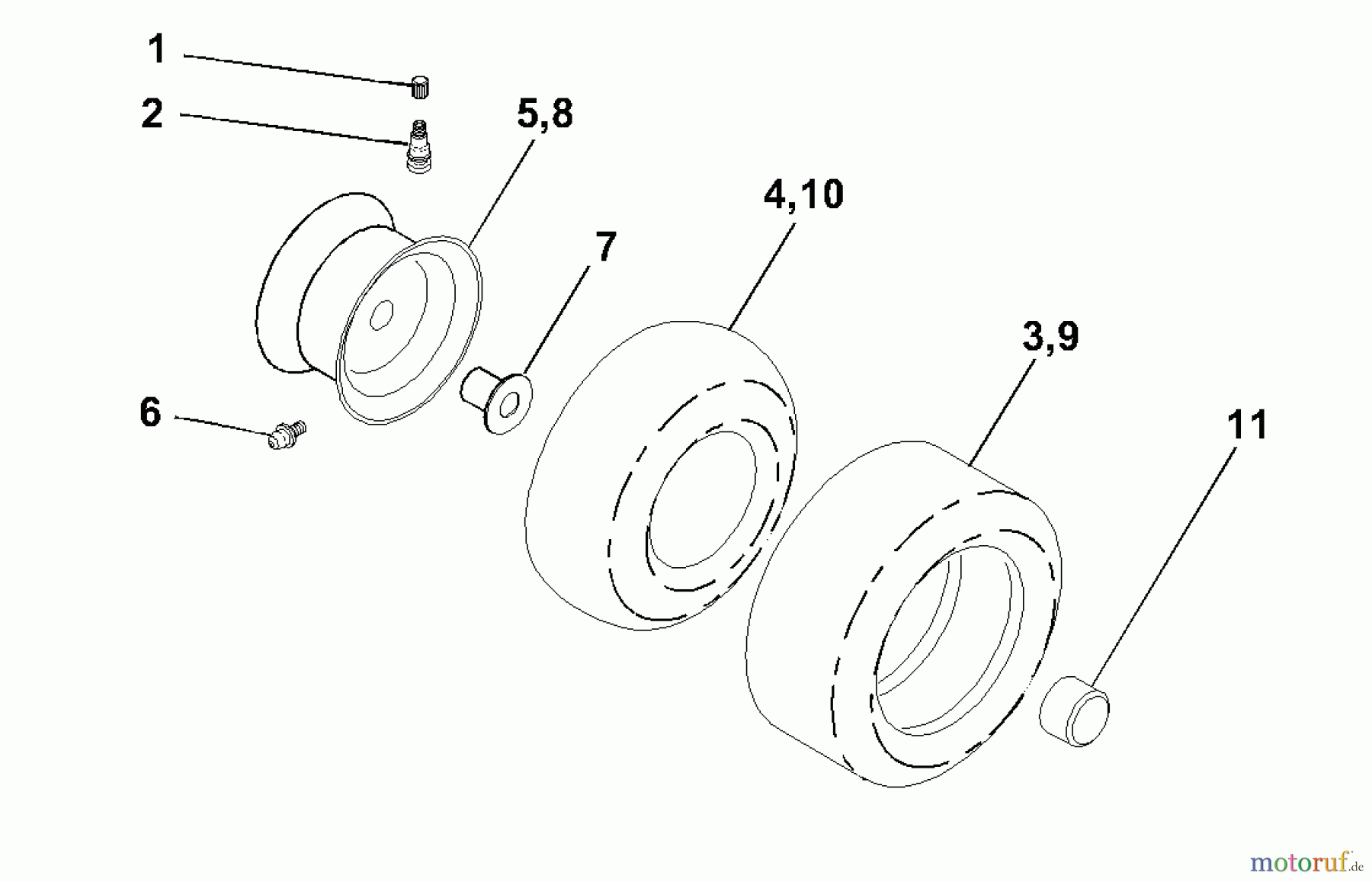 Husqvarna Rasen und Garten Traktoren YTH 1746B (954567055) - Husqvarna Yard Tractor (2001-01 & After) Wheels & Tires