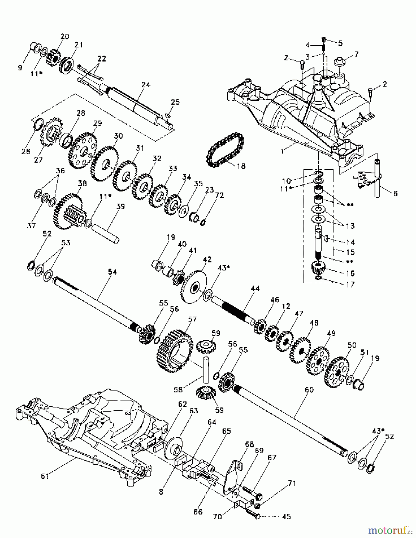 Husqvarna Rasen und Garten Traktoren YTH 180 (954001082B) - Husqvarna Yard Tractor (1994-12 & After) Dana Transaxle