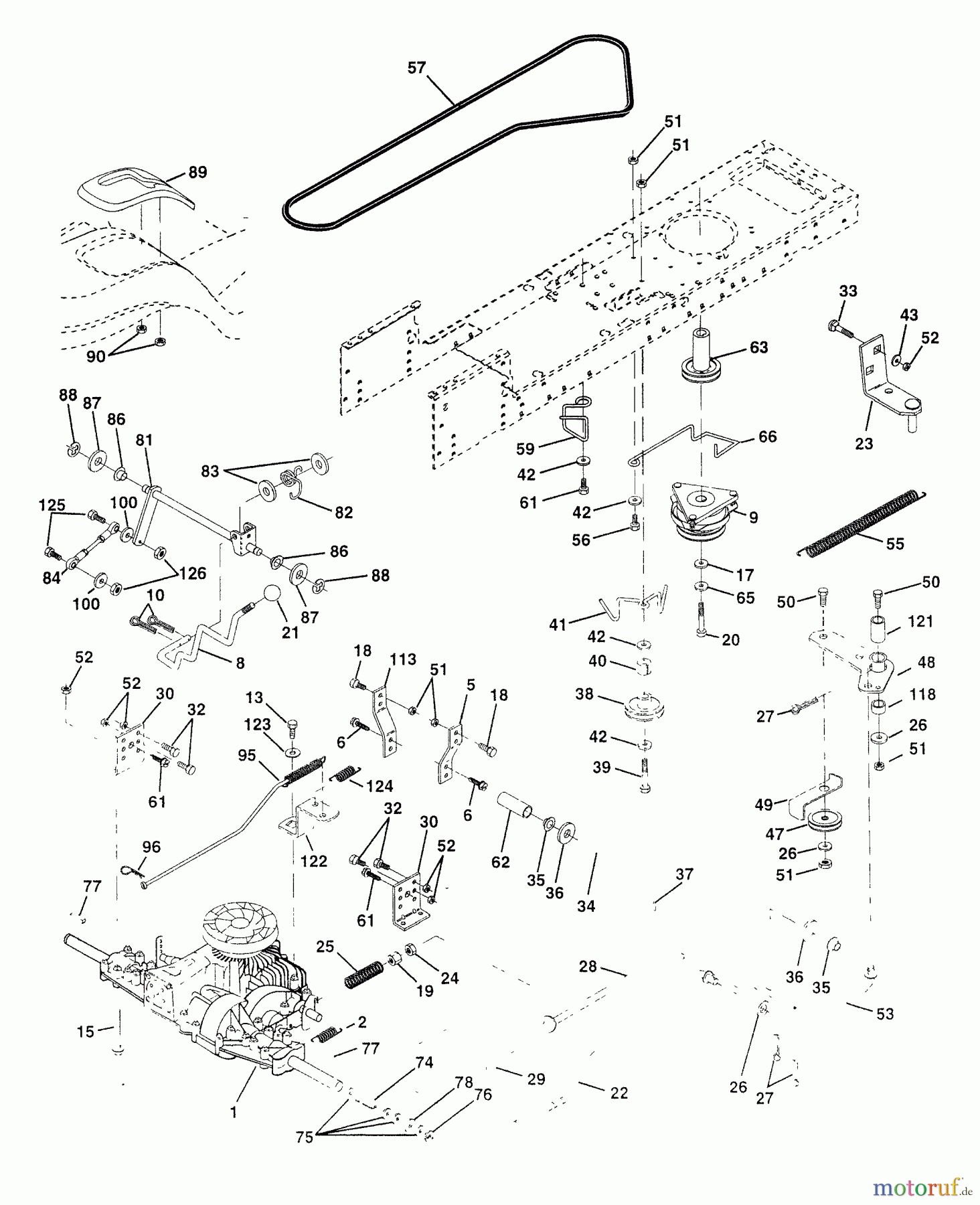 Husqvarna Rasen und Garten Traktoren YTH 180 (954140010) (HCYTH180C) - Husqvarna Yard Tractor (1997-01 to 1997-10) Drive