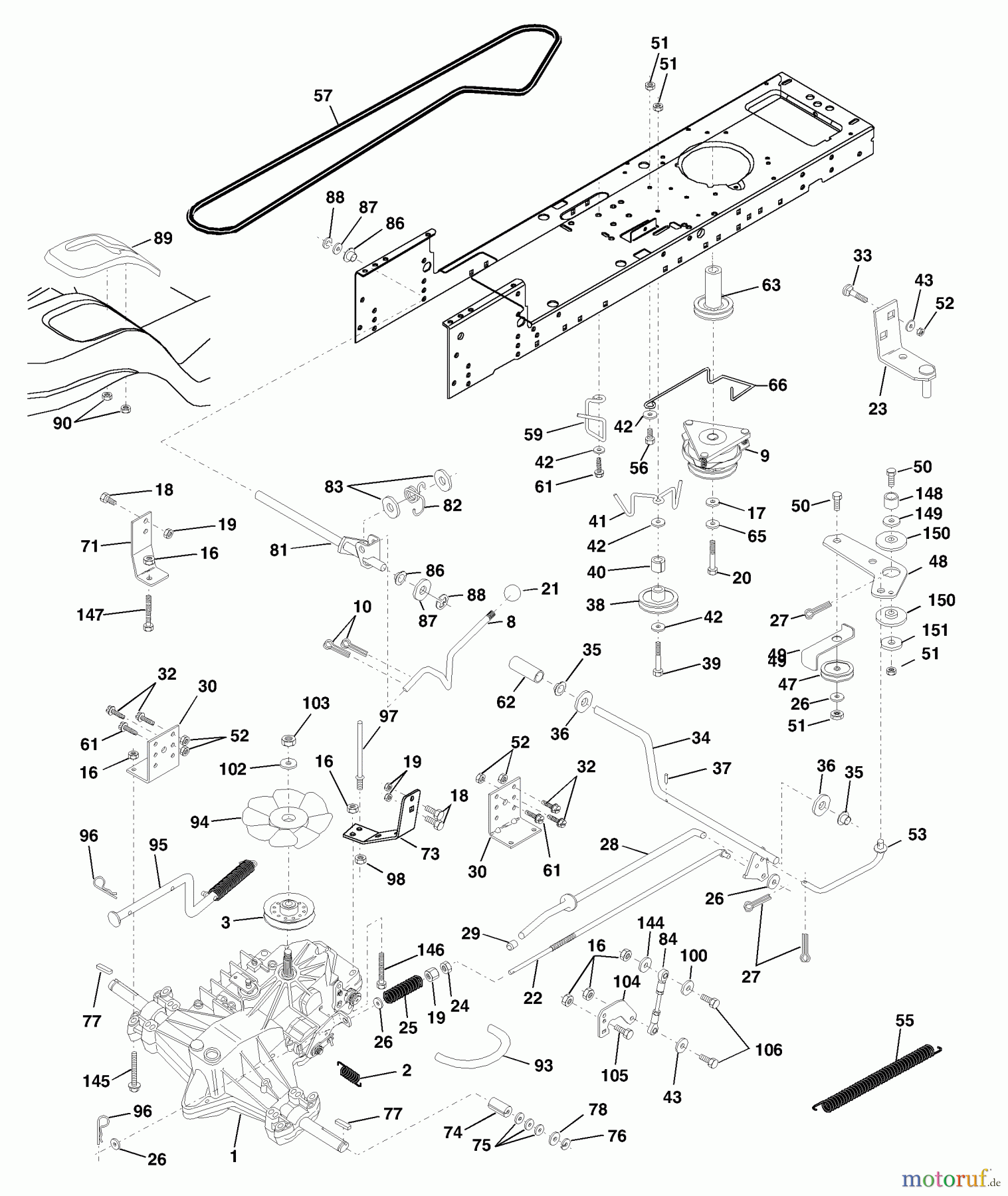 Husqvarna Rasen und Garten Traktoren YTH 180 (954140010) (HCYTH180E) - Husqvarna Yard Tractor (1997-11 & After) Drive