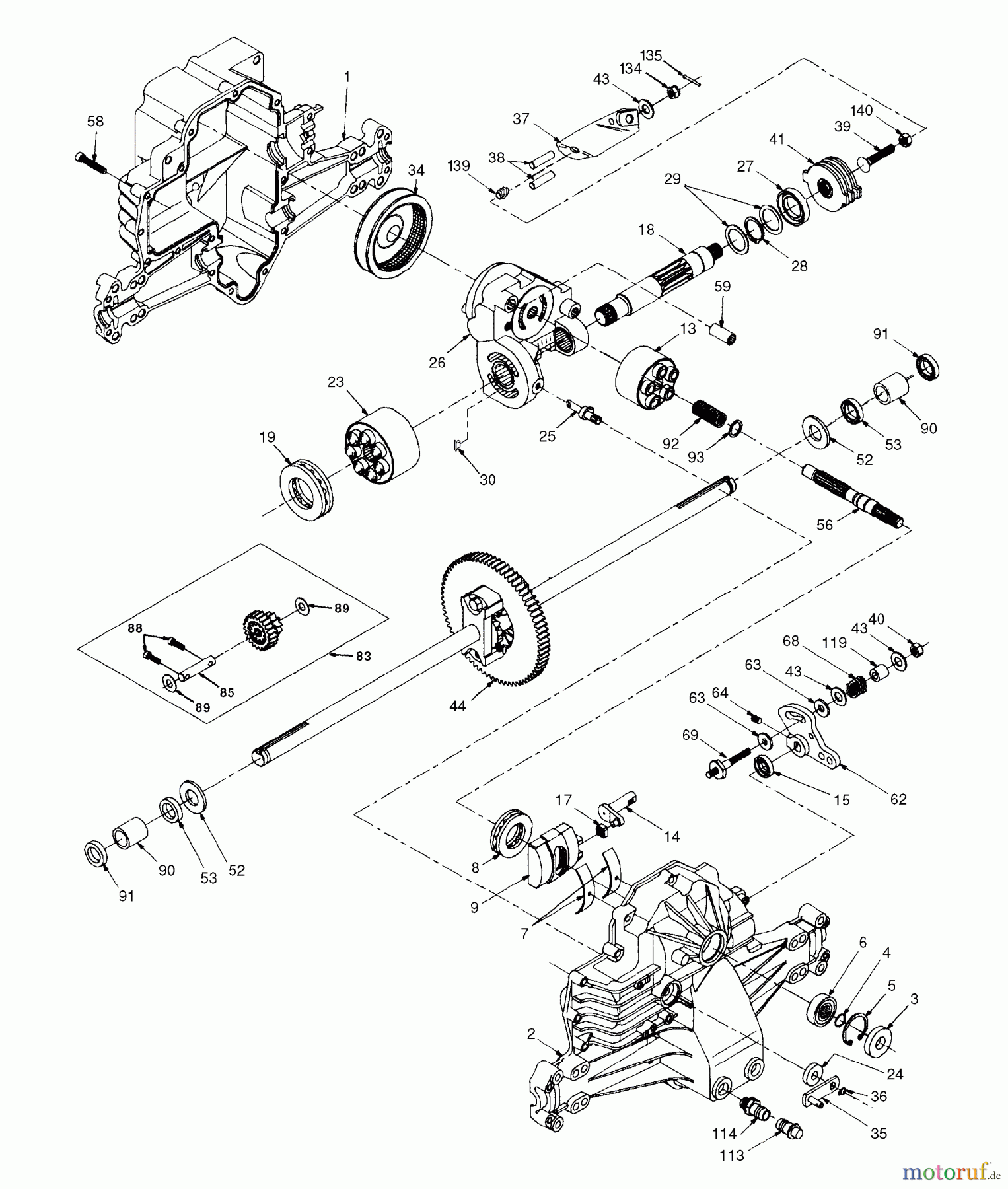 Husqvarna Rasen und Garten Traktoren YTH 180 (954140010) (HCYTH180E) - Husqvarna Yard Tractor (1997-11 & After) Hydro Gear Transaxle