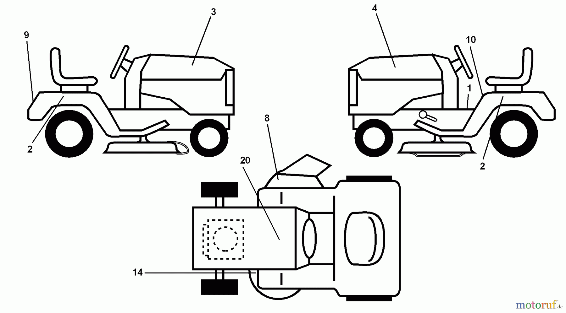 Husqvarna Rasen und Garten Traktoren YTH 180 (954140010D) - Husqvarna Yard Tractor (1997-12 & After) Decals