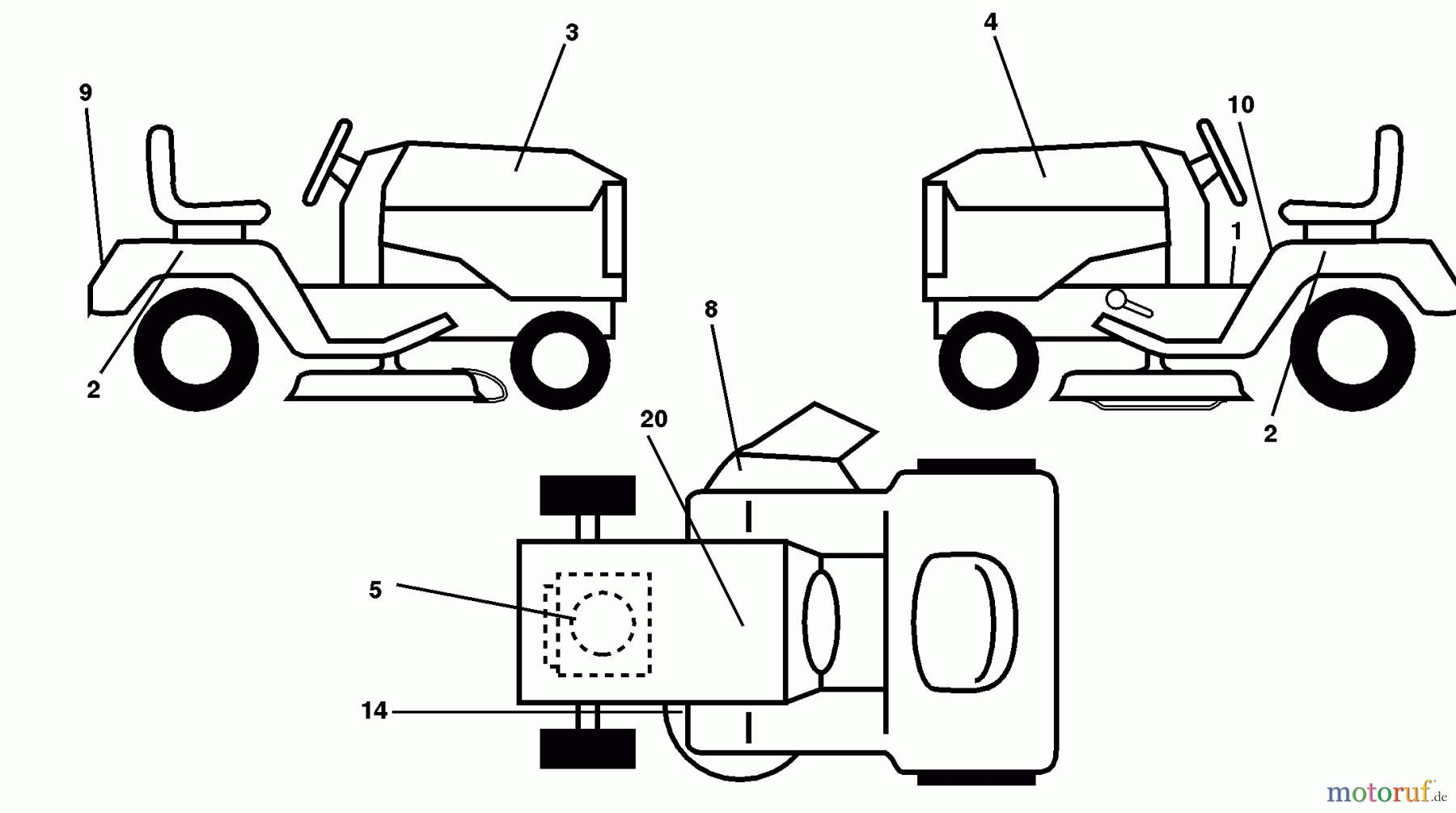Husqvarna Rasen und Garten Traktoren YTH 180 (954140010E) - Husqvarna Yard Tractor (1998-02 to 1998-05) Decals