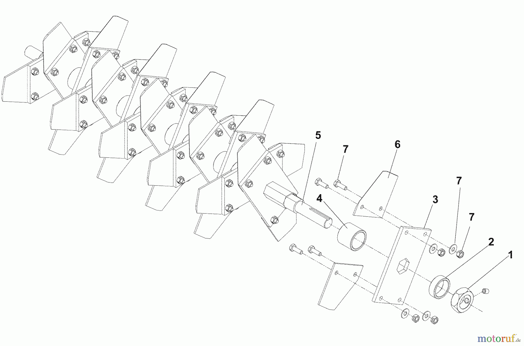 Husqvarna Belüfter / Vertikutierer / Rechen DT 22 B5DSA (968999244) - Husqvarna Dethatcher (2005-11 & After) Delta Reel Assembly