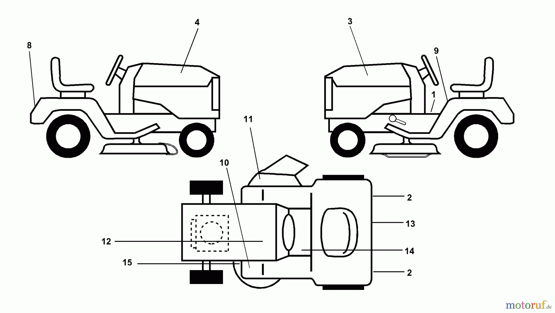 Husqvarna Rasen und Garten Traktoren YTH 180 (954830145B) - Husqvarna Yard Tractor (1996-03 & After) Decals
