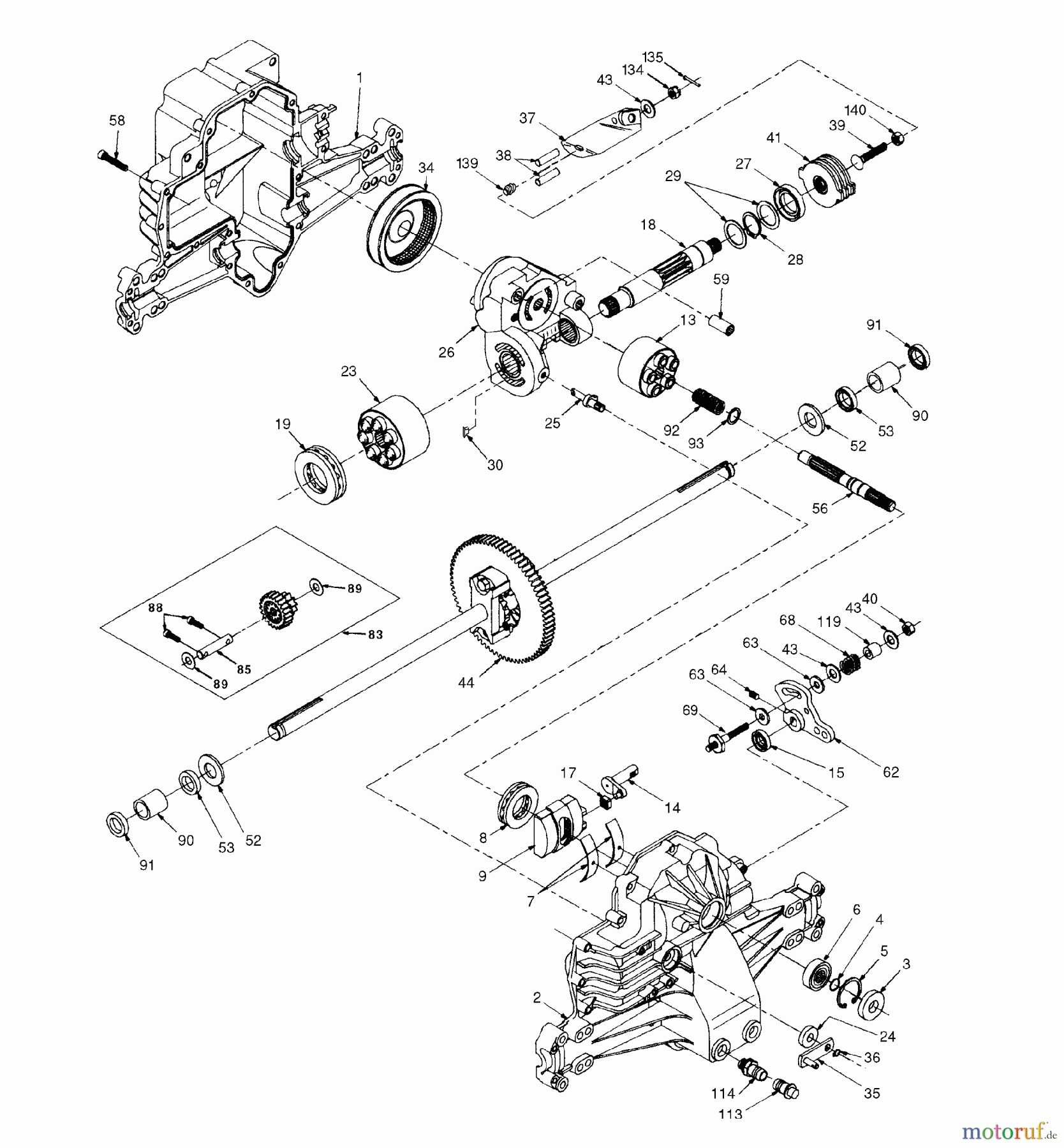 Husqvarna Rasen und Garten Traktoren YTH 180 (954830145B) - Husqvarna Yard Tractor (1996-03 & After) Hydro Transaxle