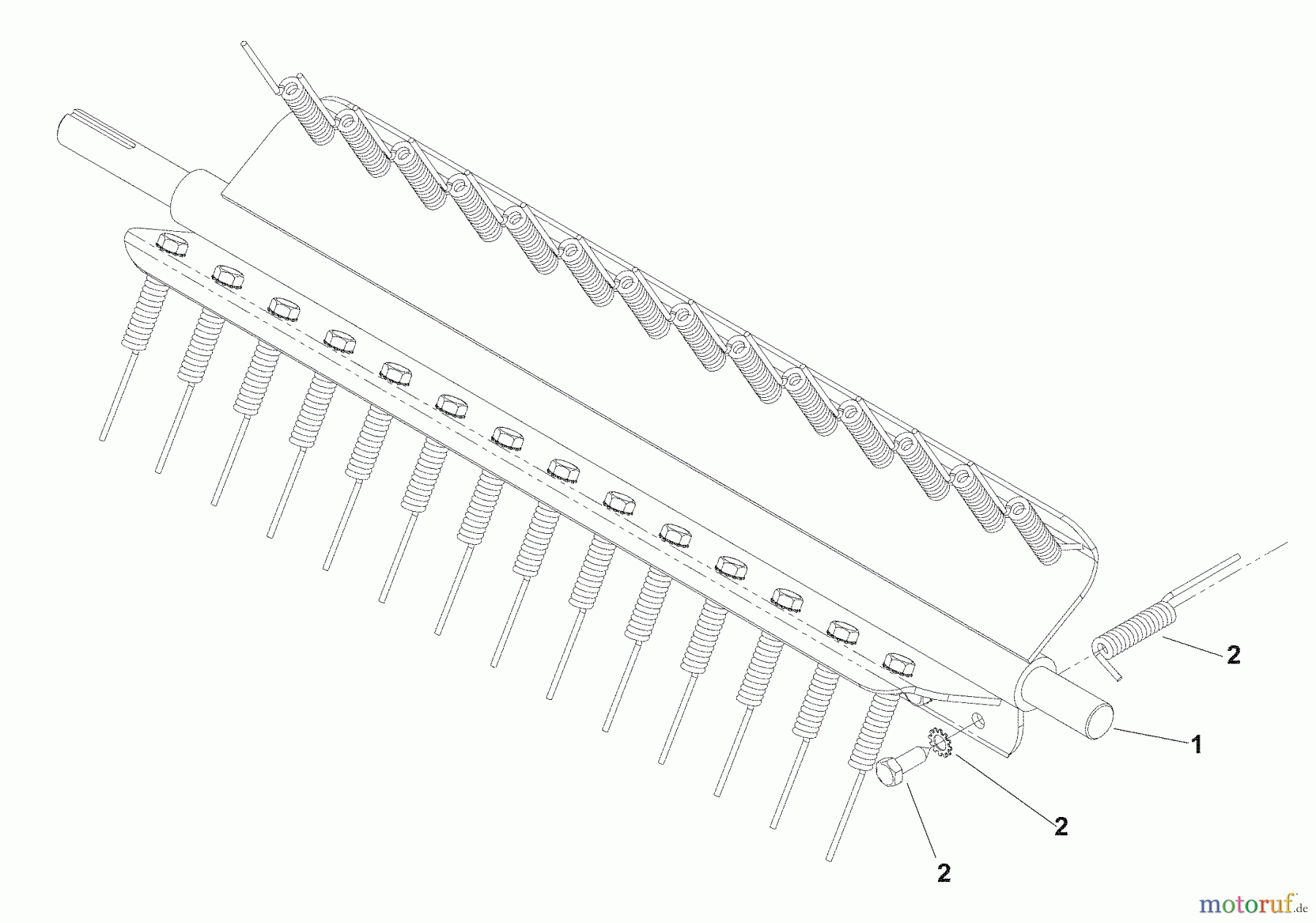 Husqvarna Belüfter / Vertikutierer / Rechen DT 22 H5FA (968999243) - Husqvarna Dethatcher (2005-11 & After) Spring Reel Assembly