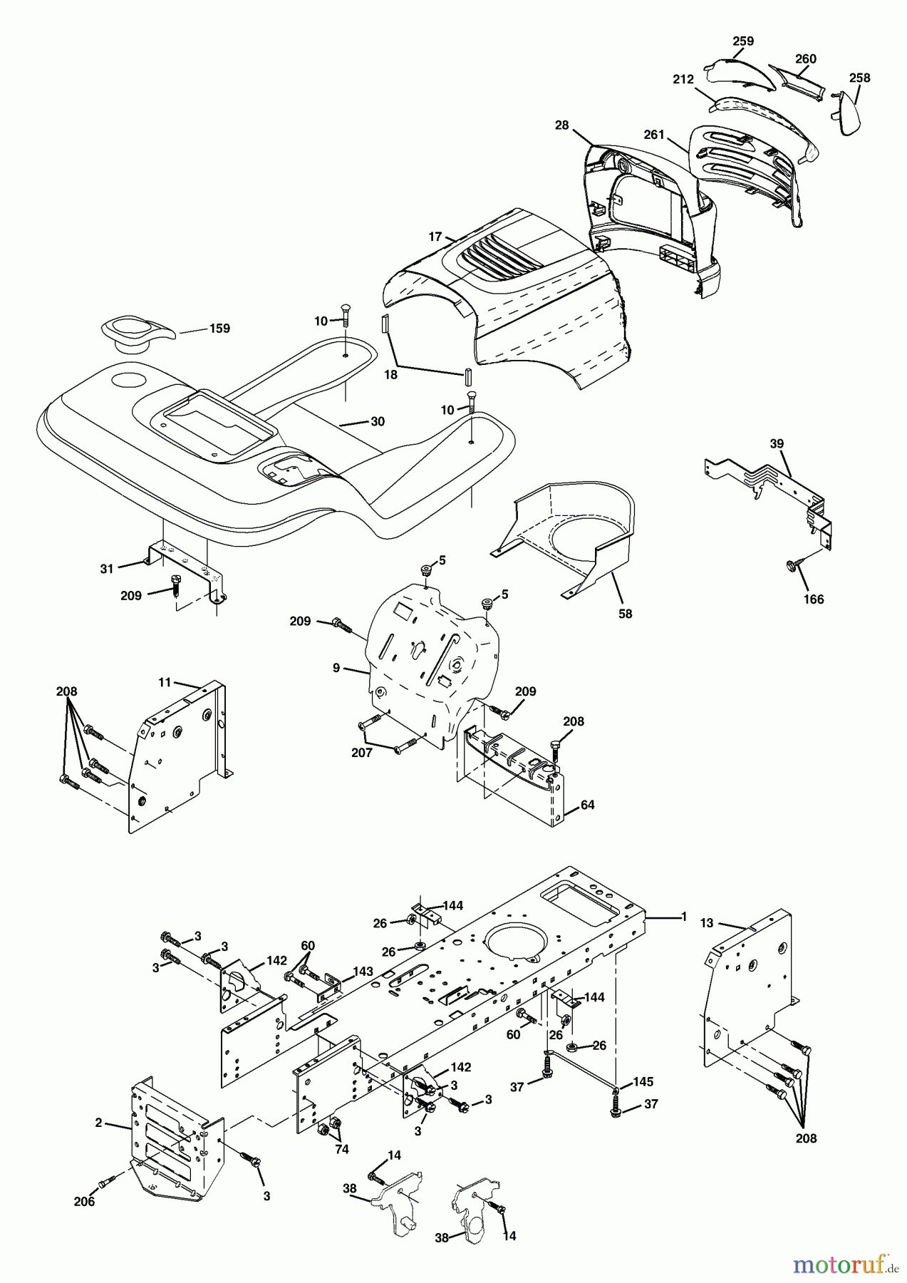Husqvarna Rasen und Garten Traktoren YTH 1842B (954569790) - Husqvarna Yard Tractor (2002-12 & After) Chassis And Enclosures