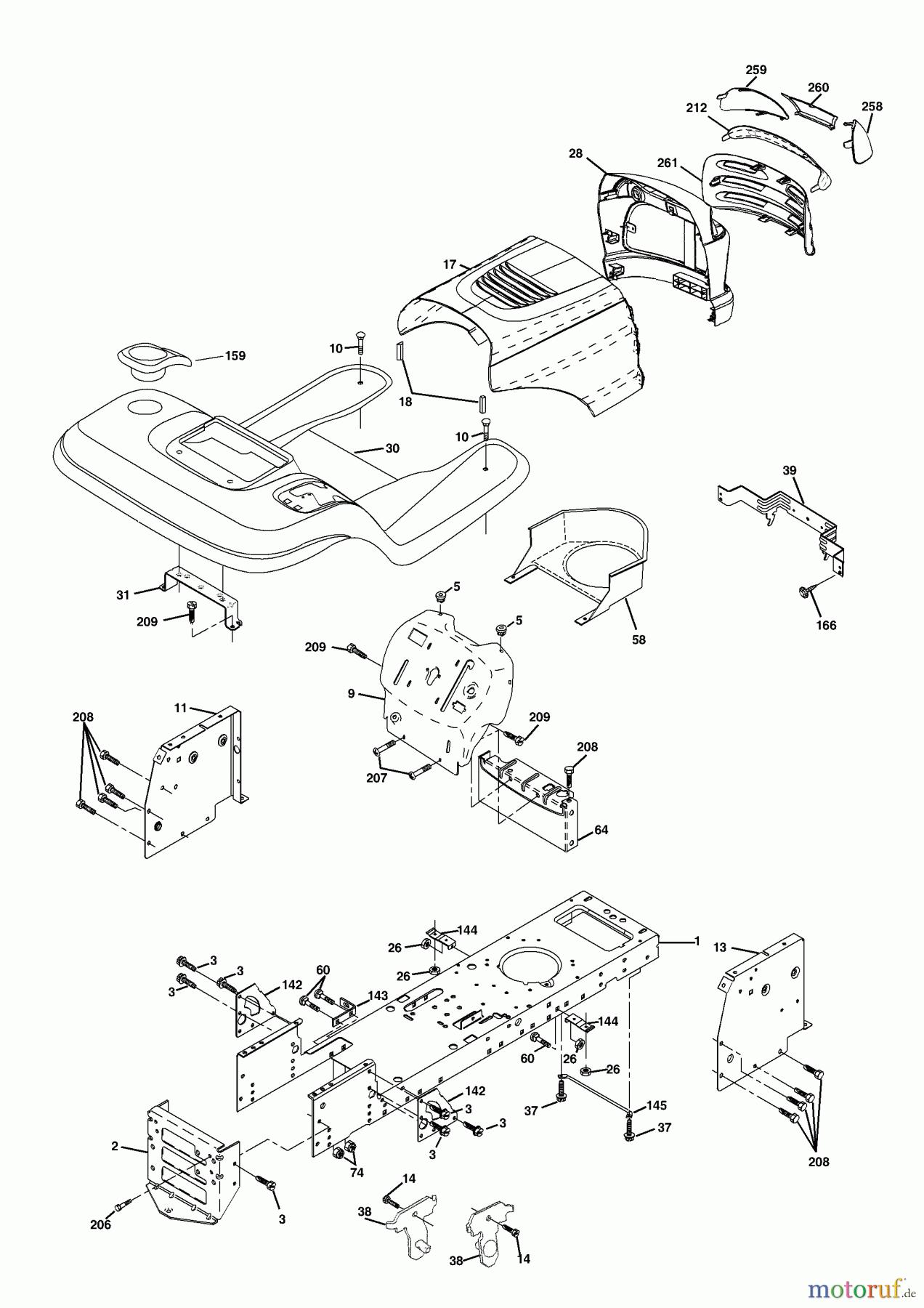 Husqvarna Rasen und Garten Traktoren YTH 1842C (954569790) - Husqvarna Yard Tractor (2003-02 & After) Chassis And Enclosures