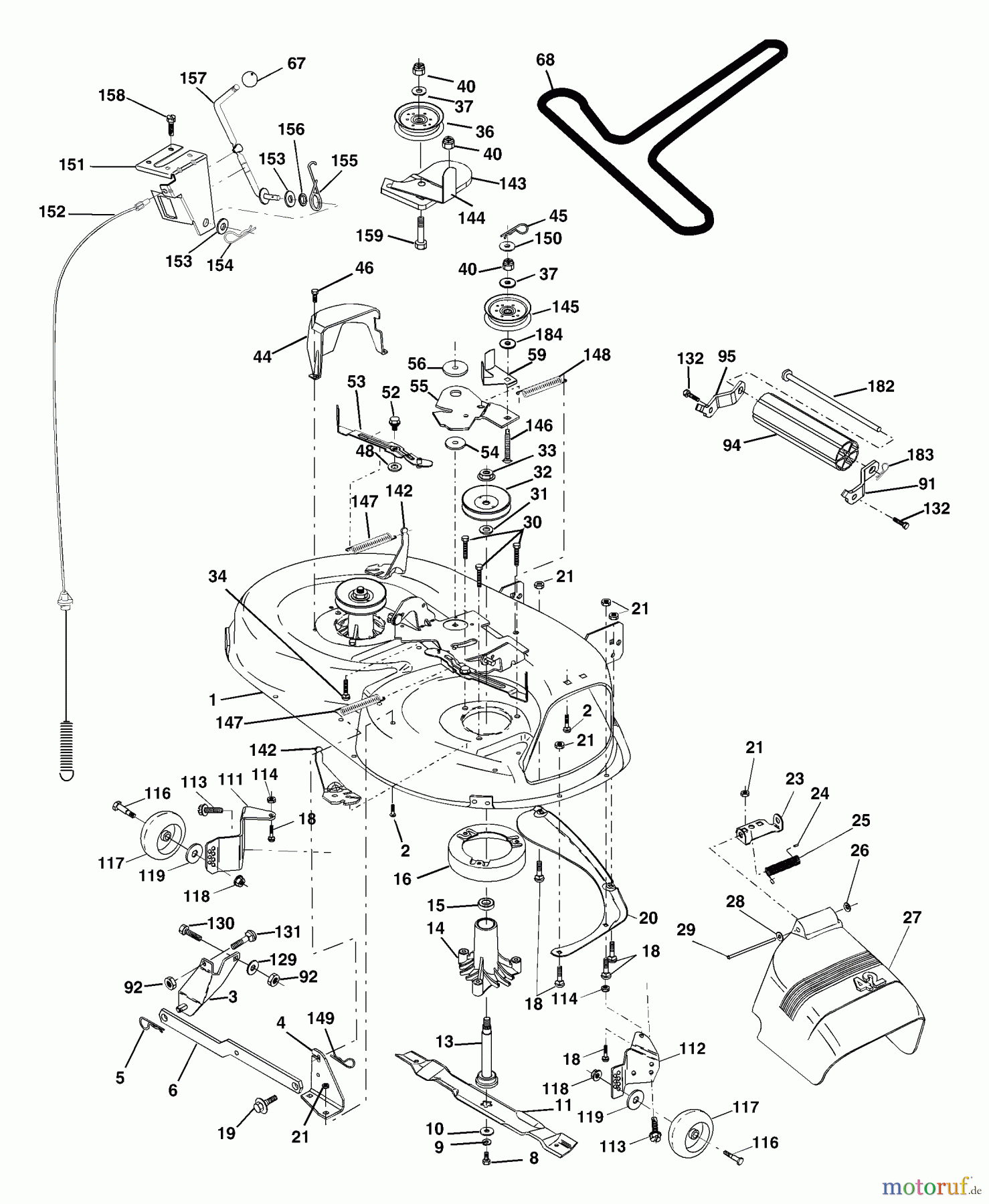 Husqvarna Rasen und Garten Traktoren YTH 1842C (954569790) - Husqvarna Yard Tractor (2003-02 & After) Mower Deck