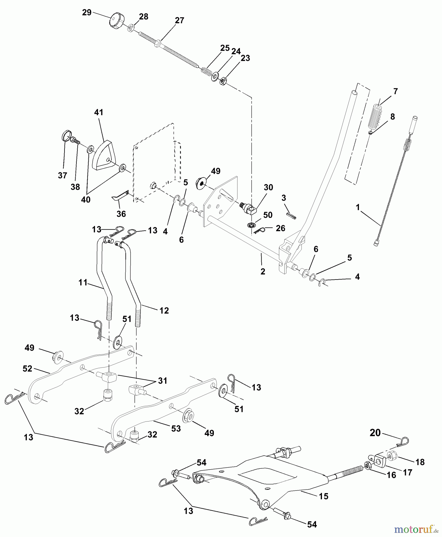 Husqvarna Rasen und Garten Traktoren YTH 1848XPA (954567260) - Husqvarna Yard Tractor (2001-02 & After) Mower Lift