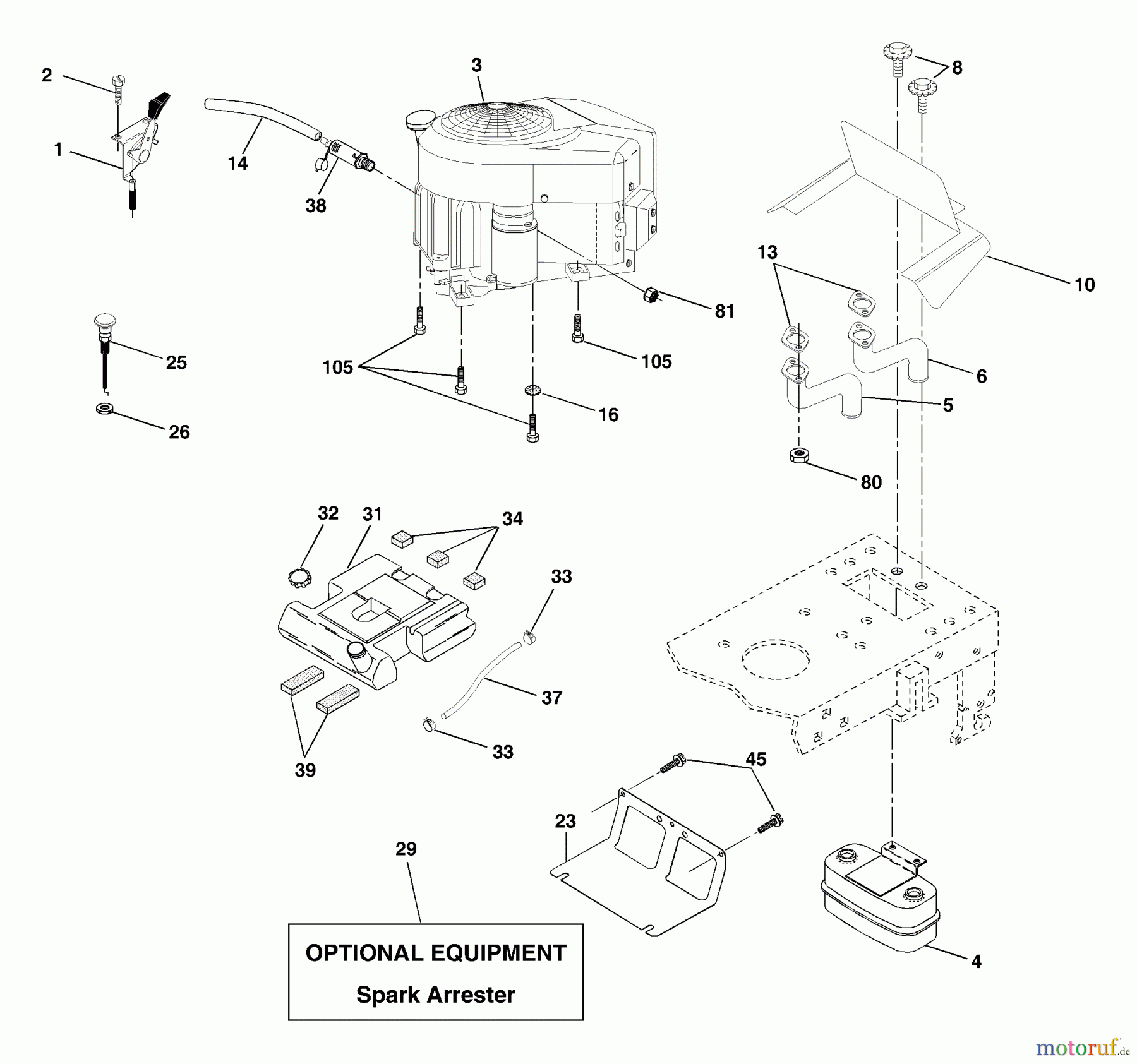 Husqvarna Rasen und Garten Traktoren YTH 1848XPB (954567260) - Husqvarna Yard Tractor (2001-05 & After) Engine