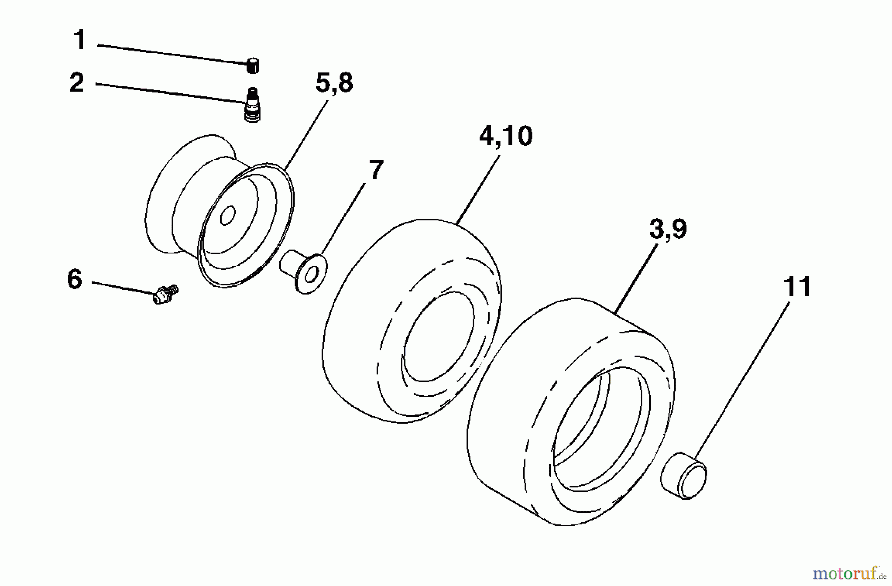  Husqvarna Rasen und Garten Traktoren YTH 1848XPD (954567260) - Husqvarna Yard Tractor (2001-12 & After) Wheels & Tires