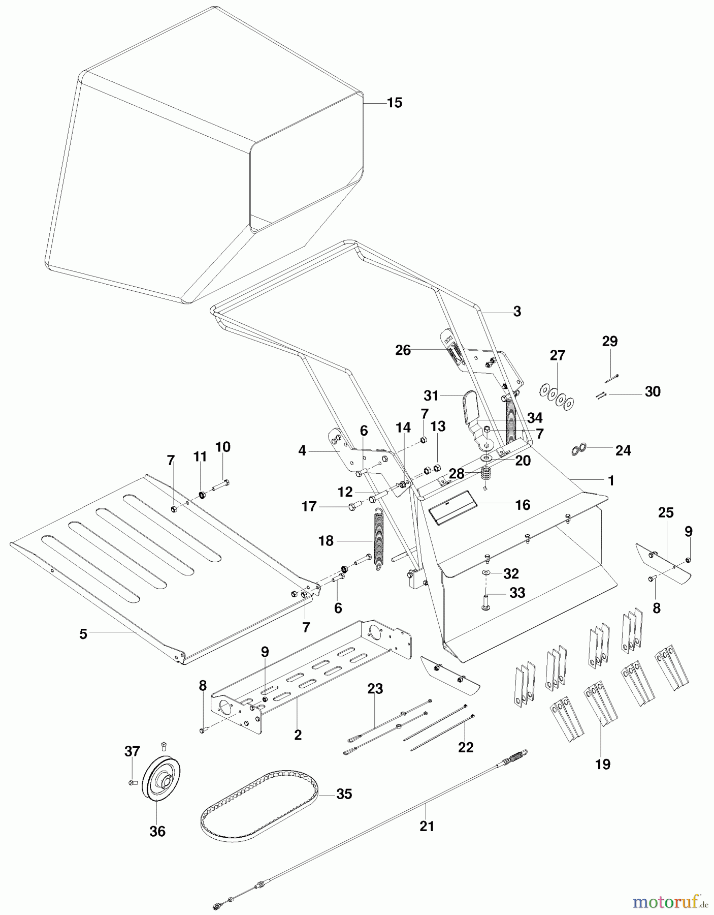 Husqvarna Belüfter / Vertikutierer / Rechen DTF 226 (966067101) - Husqvarna Dethatcher (2010-02 & After) Accessories Bagger 22