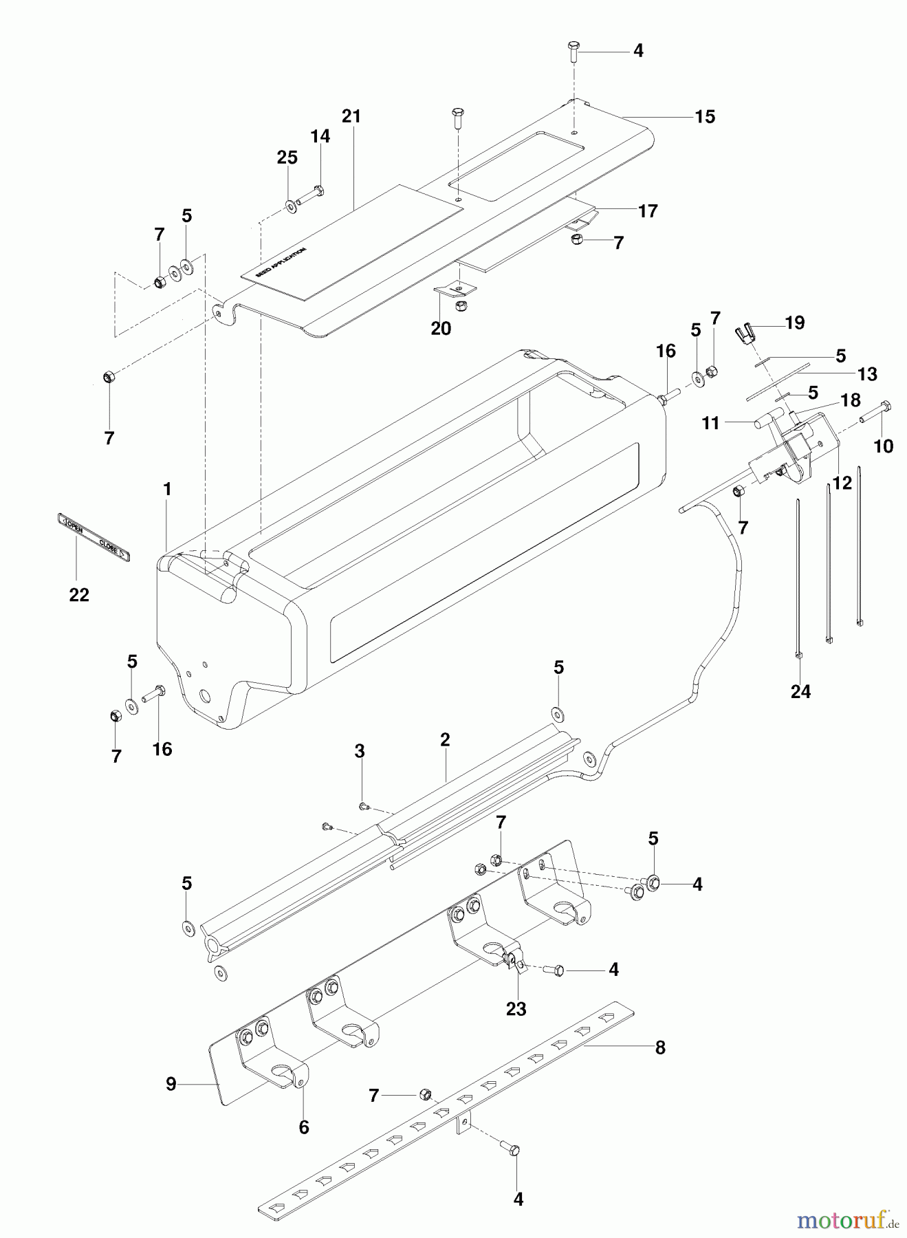 Husqvarna Belüfter / Vertikutierer / Rechen DTF 226 (966067101) - Husqvarna Dethatcher (2010-02 & After) Accessories Seeder 22