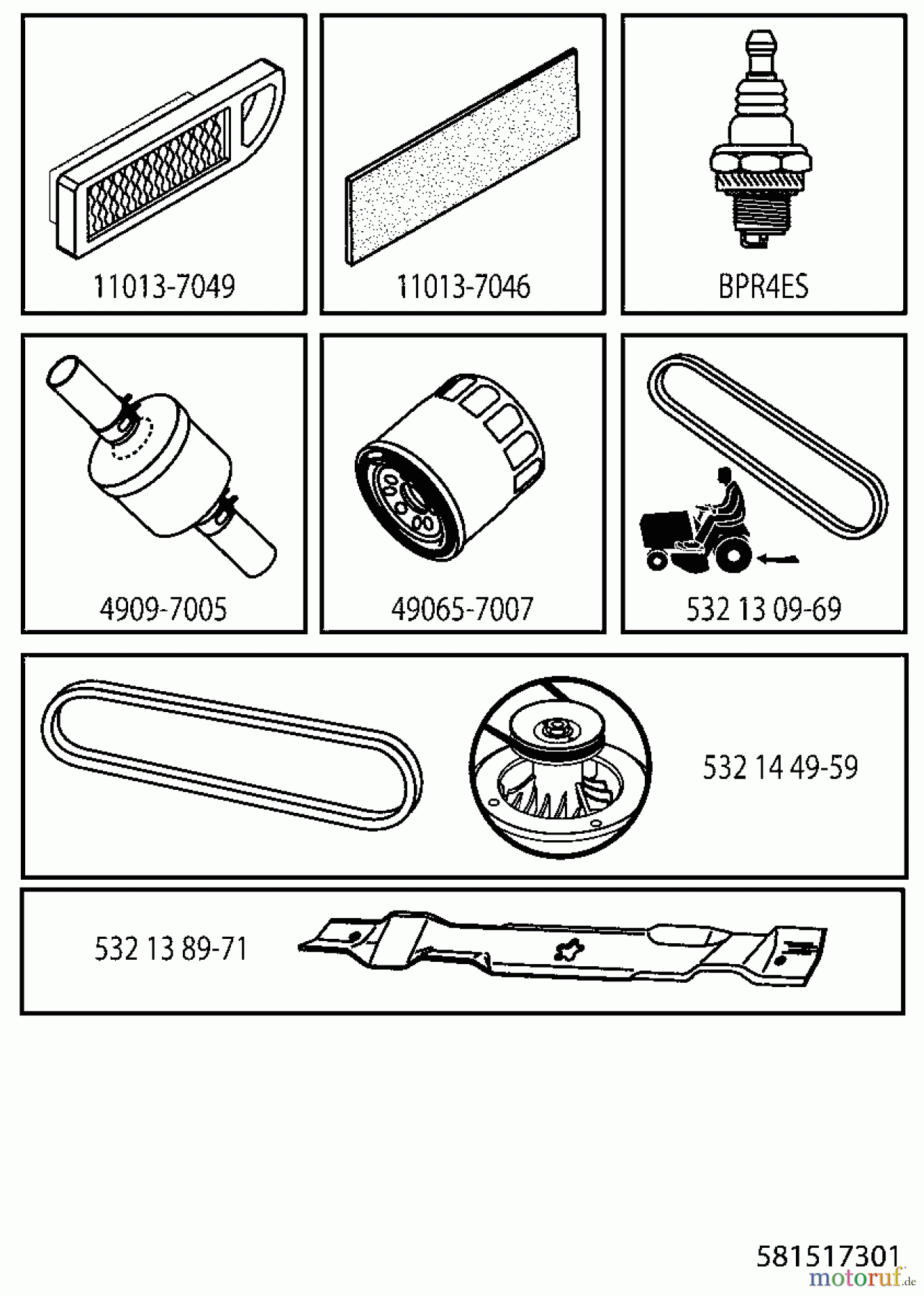 Husqvarna Rasen und Garten Traktoren YTH 184T (96041030700) - Husqvarna Yard Tractor (2012-09 & After) FREQUENTLY USED PARTS