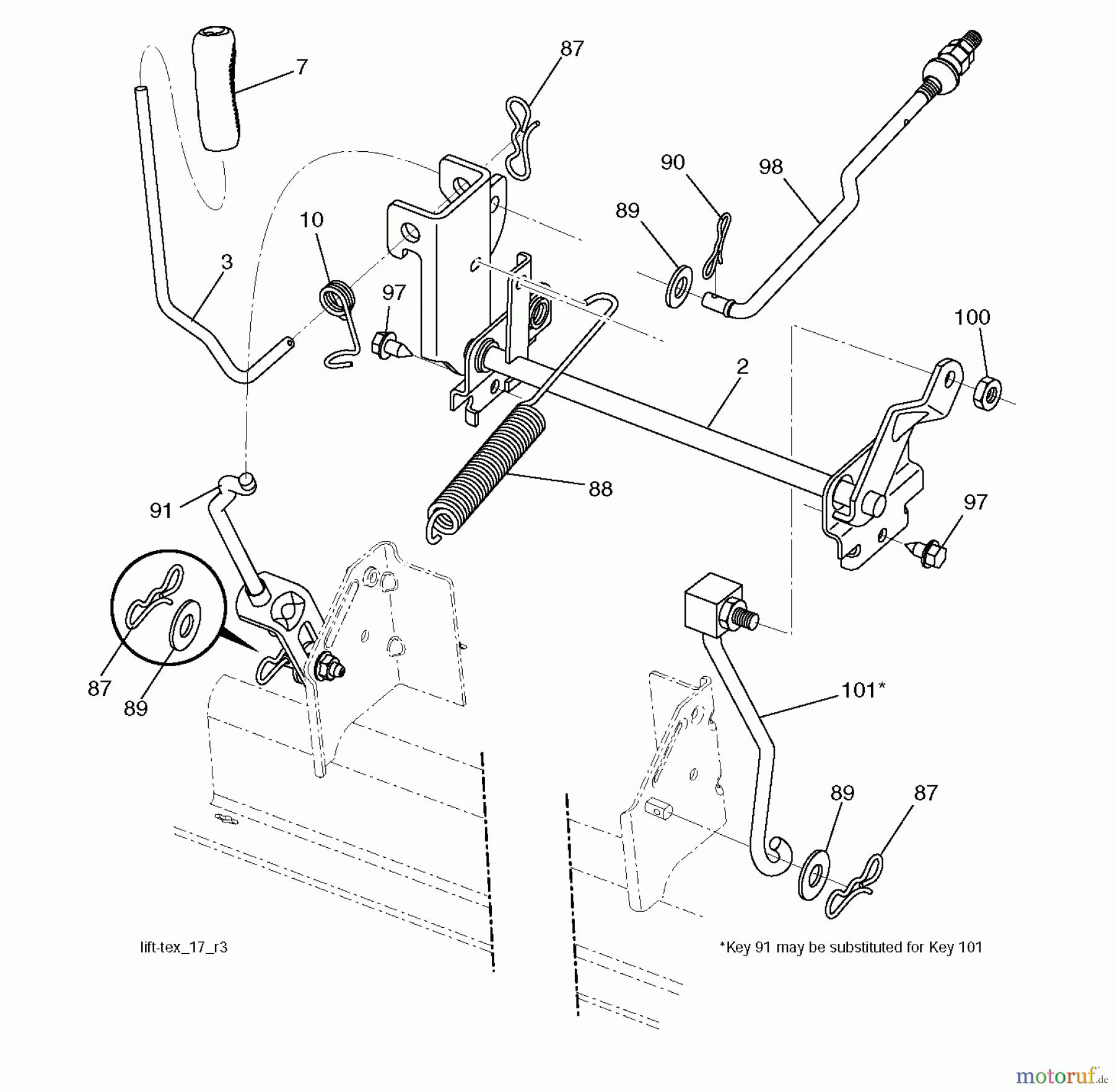 Husqvarna Rasen und Garten Traktoren YTH 184T (96041024600) - Husqvarna Yard Tractor (2011-12 & After) MOWER LIFT / DECK LIFT