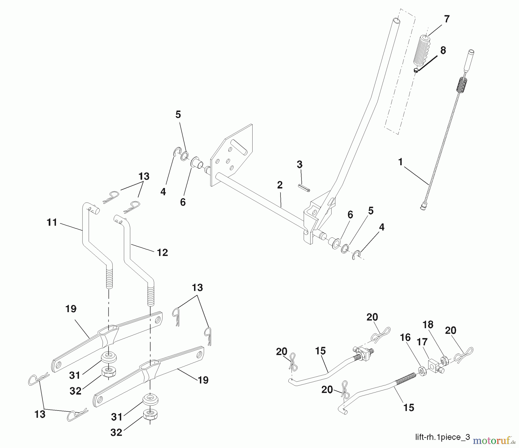 Husqvarna Rasen und Garten Traktoren YTH 18542 (96013000202) - Husqvarna Yard Tractor (2008-02 & After) Mower Lift