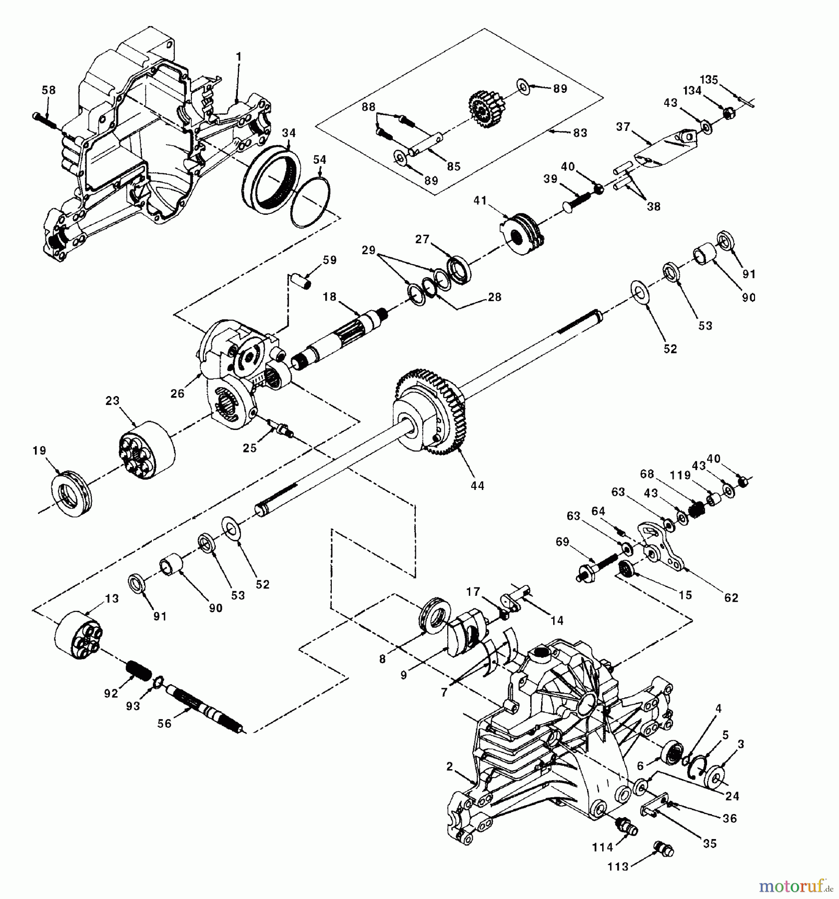 Husqvarna Rasen und Garten Traktoren YTH 190 (954001972A) - Husqvarna Yard Tractor (1995-03 & After) Hydro-Gear Transaxle