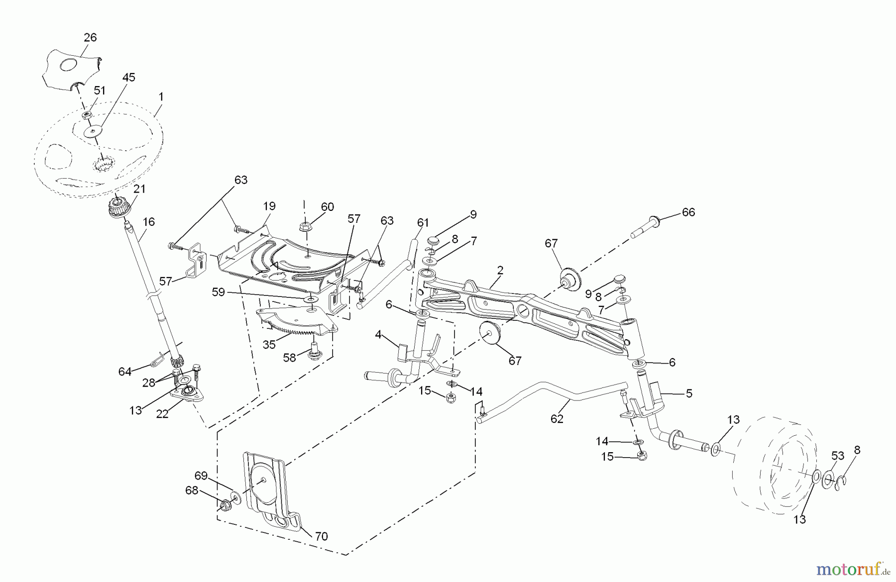 Husqvarna Rasen und Garten Traktoren YTH 2042 (917.287520) - Husqvarna Yard Tractor (SEARS) (2007-01 & After) (Sears Craftsman) Steering Assembly