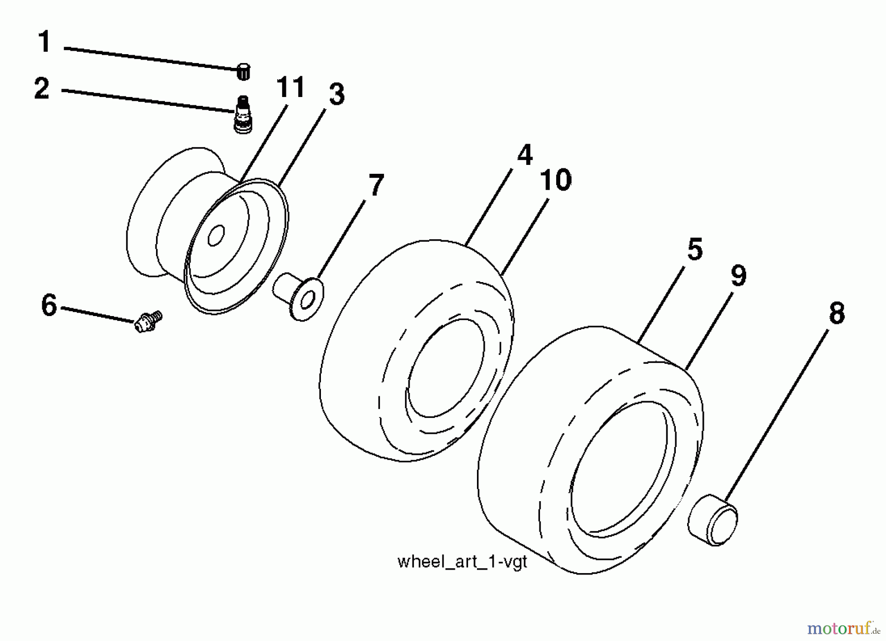 Husqvarna Rasen und Garten Traktoren YTH 2042 (917.287520) - Husqvarna Yard Tractor (SEARS) (2007-01 & After) (Sears Craftsman) Wheels and Tires