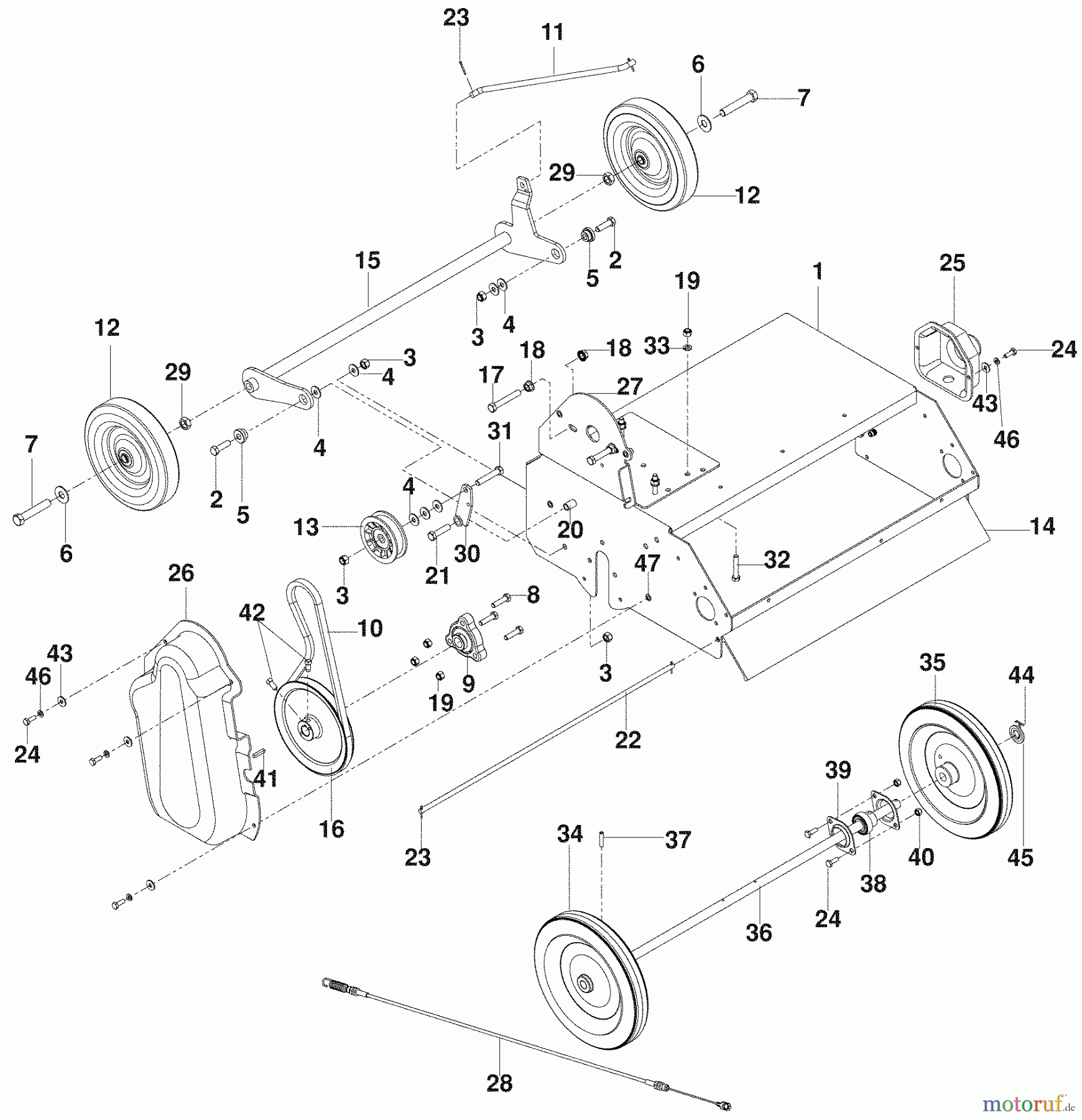 Husqvarna Belüfter / Vertikutierer / Rechen SD 22 B5DSA (966067801) - Husqvarna Dethatcher (2009-09 to 2010-01) Frame