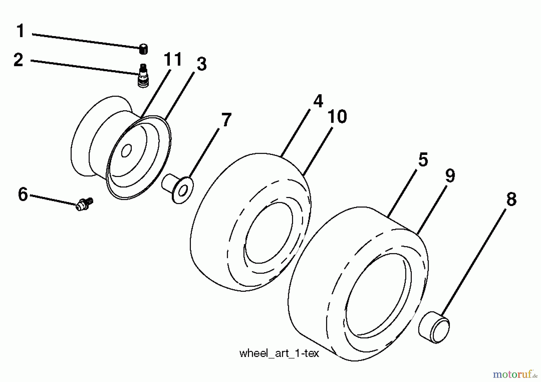 Husqvarna Rasen und Garten Traktoren YTH 2042 (917.289610) - Husqvarna Yard Tractor (SEARS) (2010-05 & After) (Sears Craftsman) Wheels And Tires