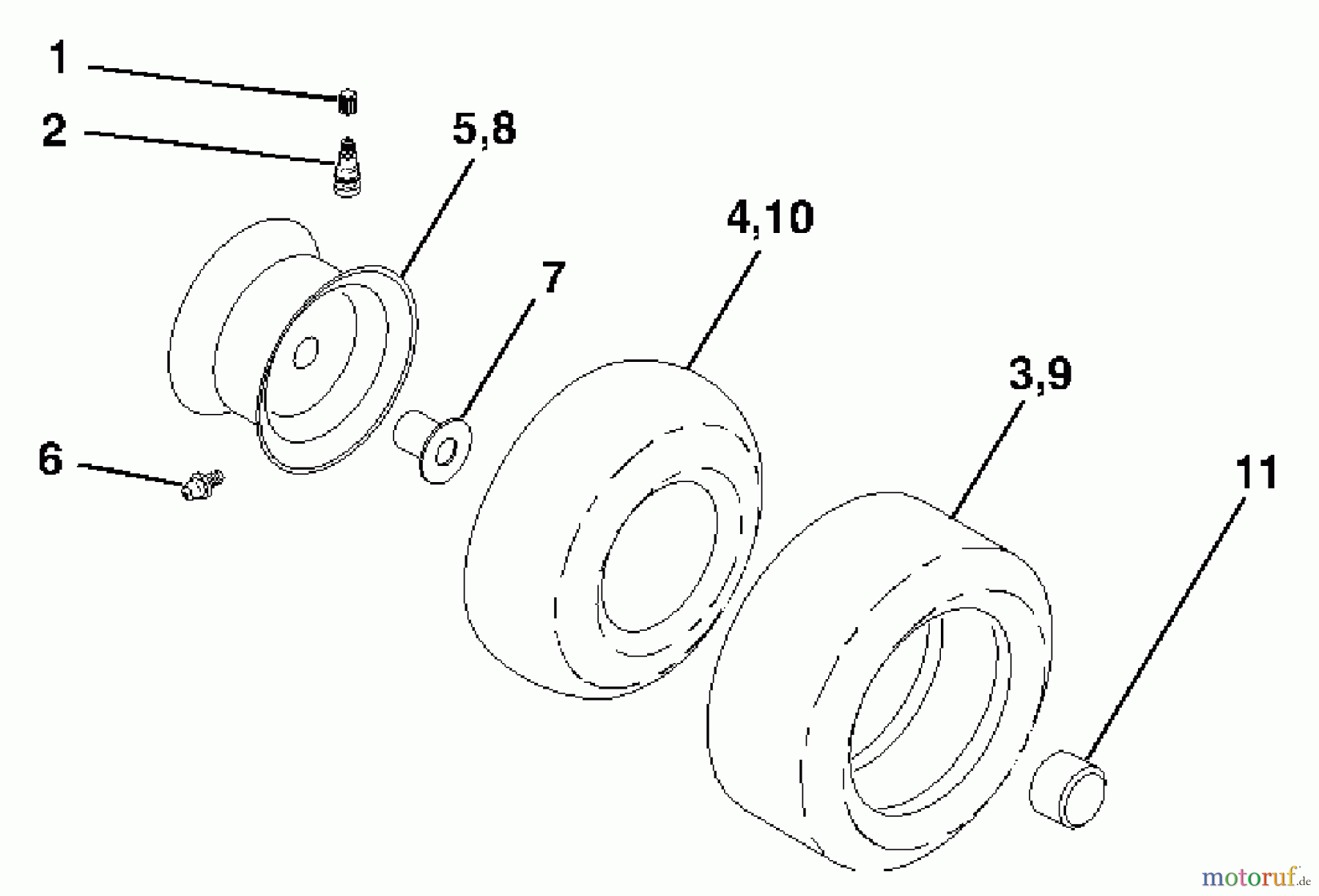 Husqvarna Rasen und Garten Traktoren YTH 2042 (96013000600) - Husqvarna Yard Tractor (2005-10 & After) Wheels And Tires