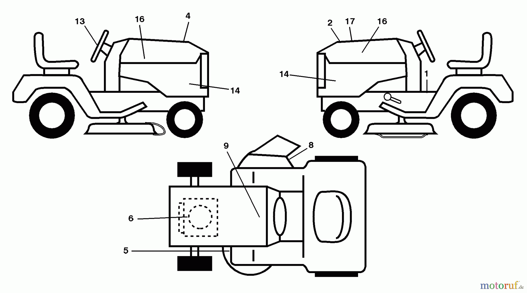 Husqvarna Rasen und Garten Traktoren YTH 2042 (96043003200) - Husqvarna Yard Tractor (2007-02 & After) Decals