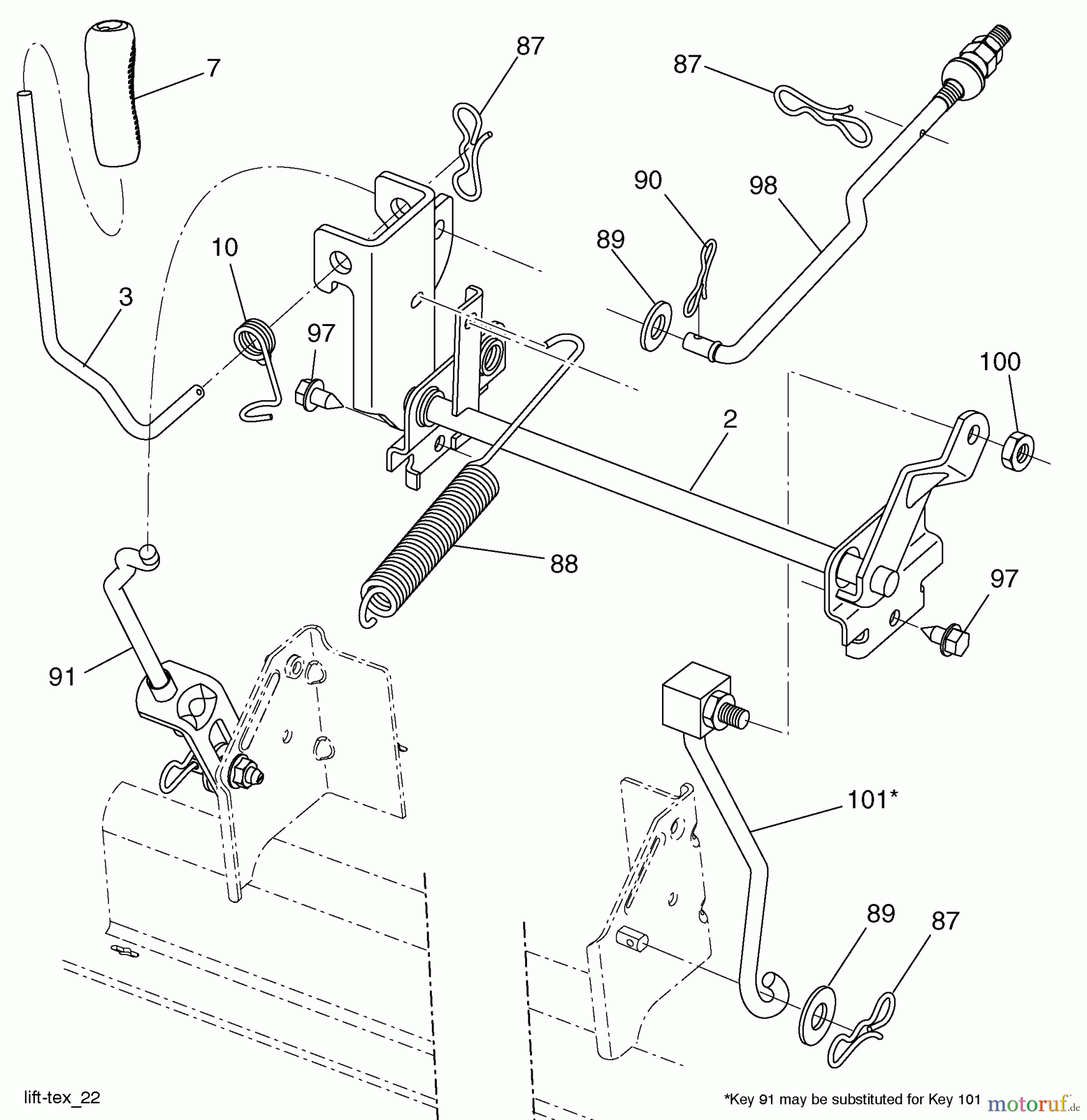 Husqvarna Rasen und Garten Traktoren YTH 2042 (96043009200) - Husqvarna Yard Tractor (2010-02 & After) Mower Lift