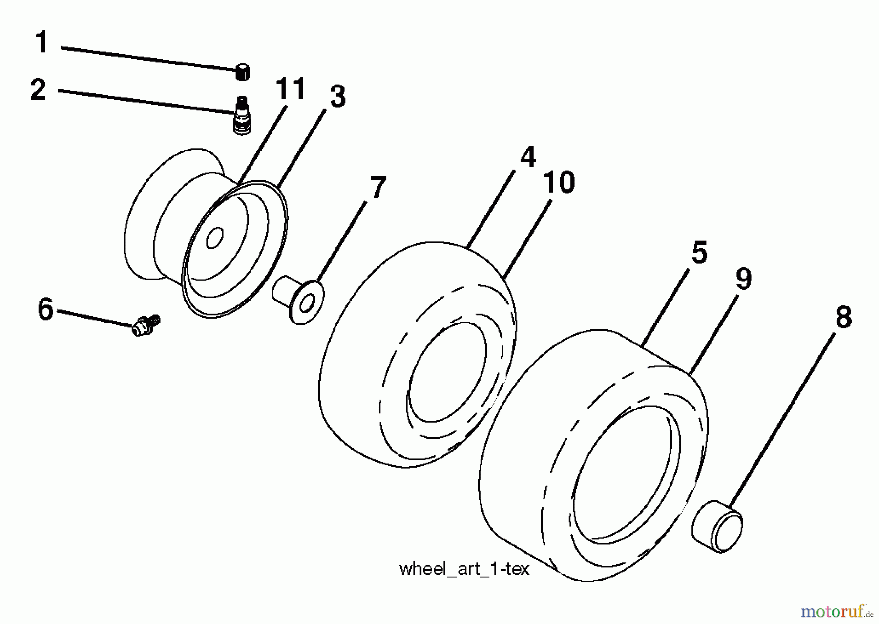Husqvarna Rasen und Garten Traktoren YTH 2042 (96043010600) - Husqvarna Yard Tractor (2009-12 & After) Wheels and Tires