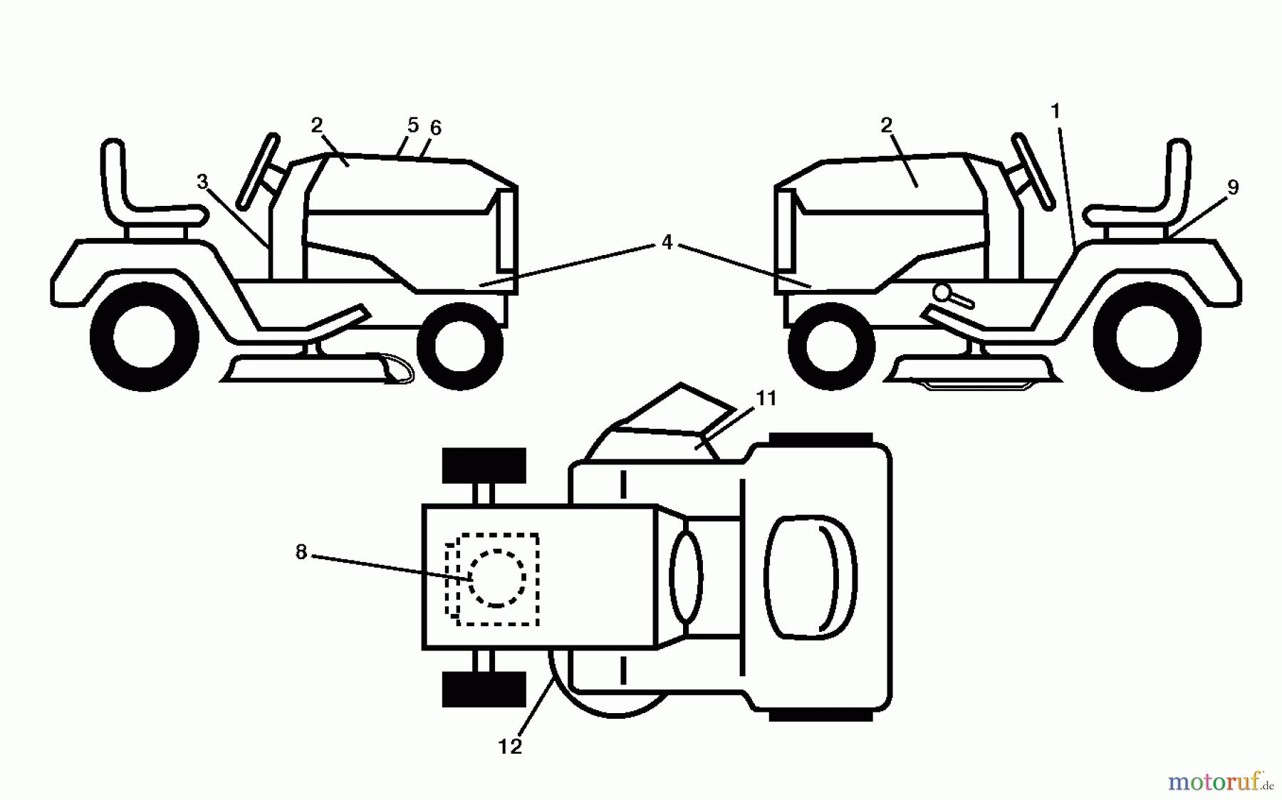 Husqvarna Rasen und Garten Traktoren YTH 2042 (96043010601) - Husqvarna Yard Tractor (2012-02 & After) DECALS
