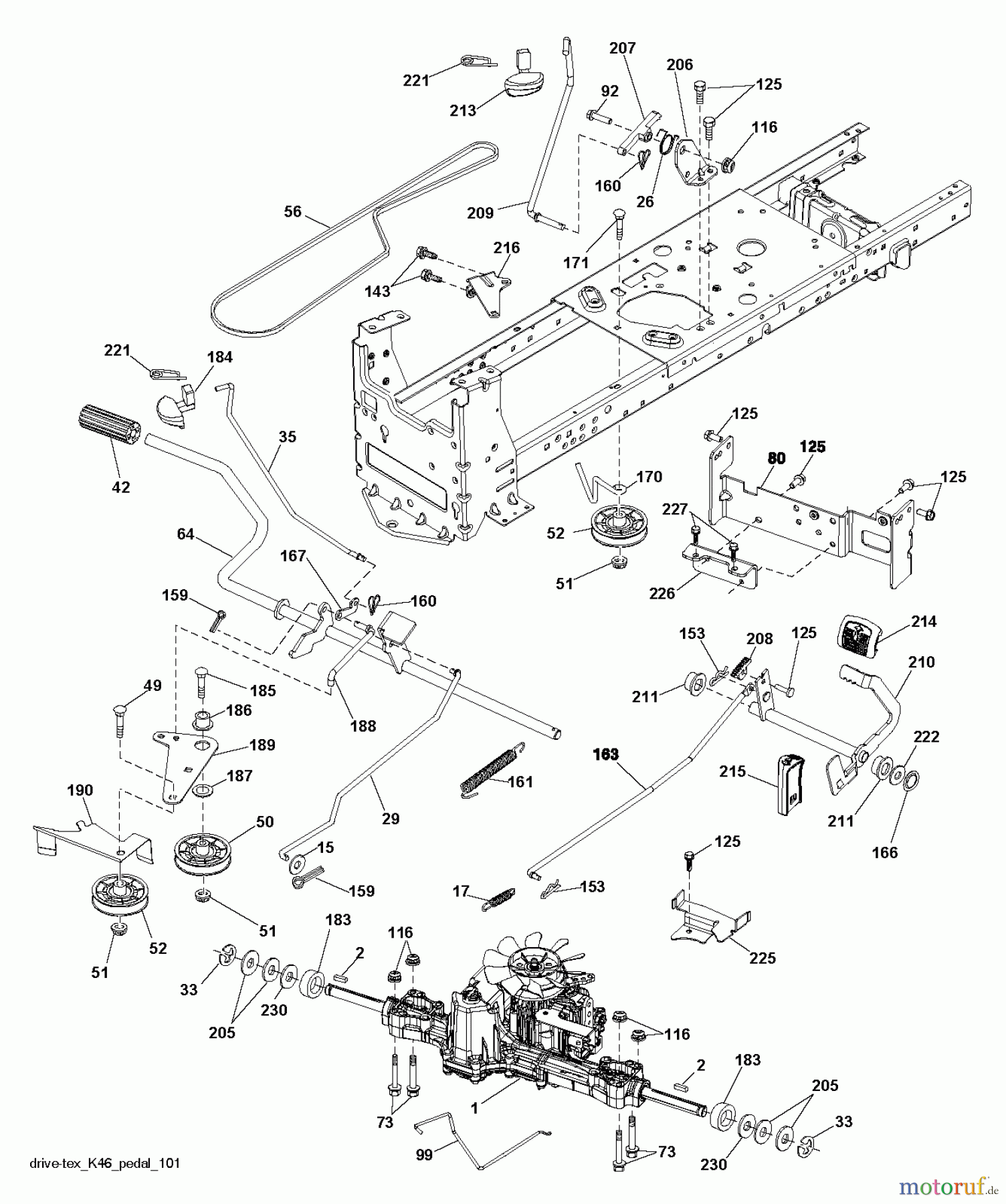 Husqvarna Rasen und Garten Traktoren YTH 2042 (96048003000) - Husqvarna Yard Tractor (2011-11 & After) DRIVE