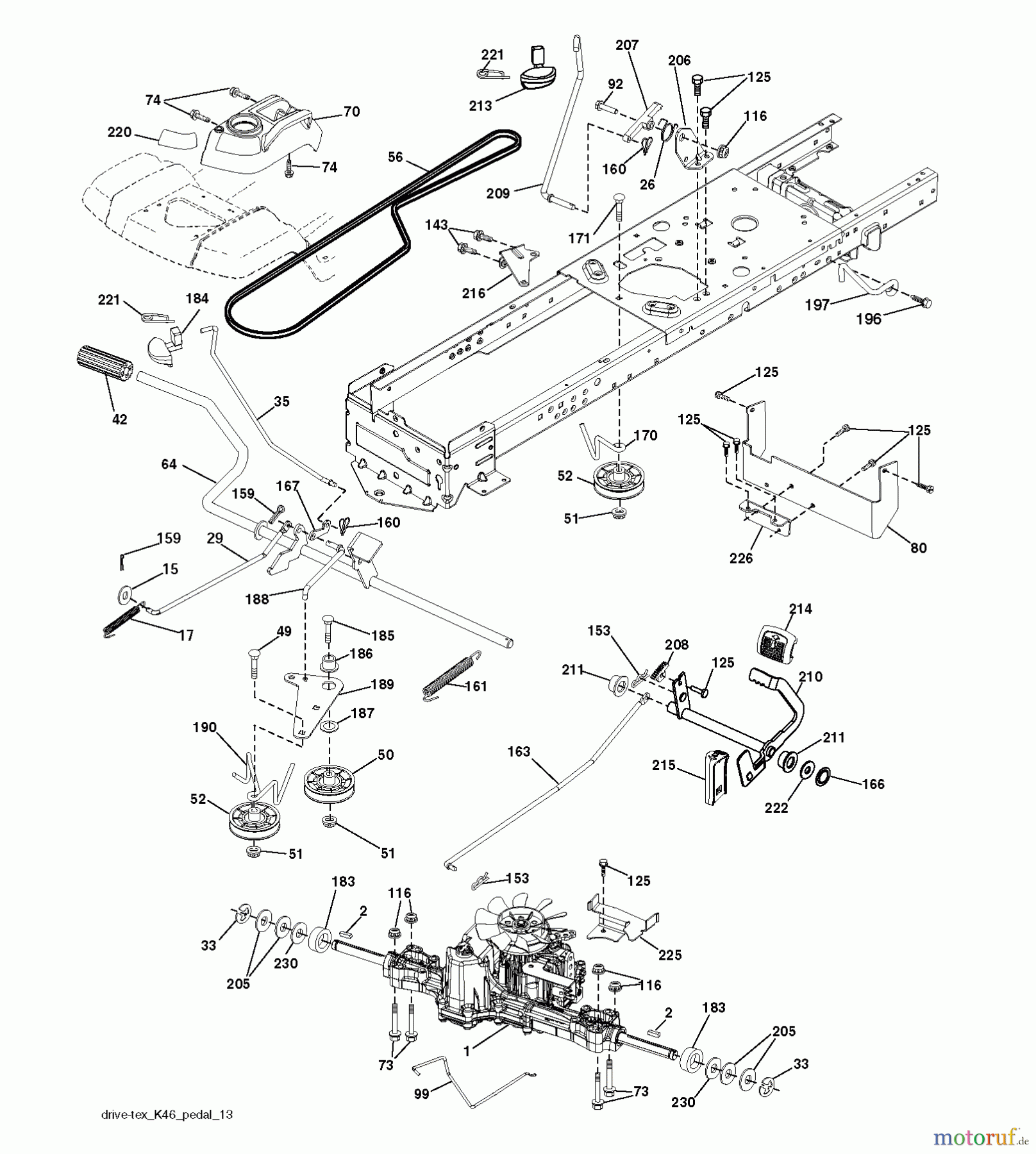 Husqvarna Rasen und Garten Traktoren YTH 2042 (96041005404) - Husqvarna Yard Tractor (2011-06 & After) DRIVE