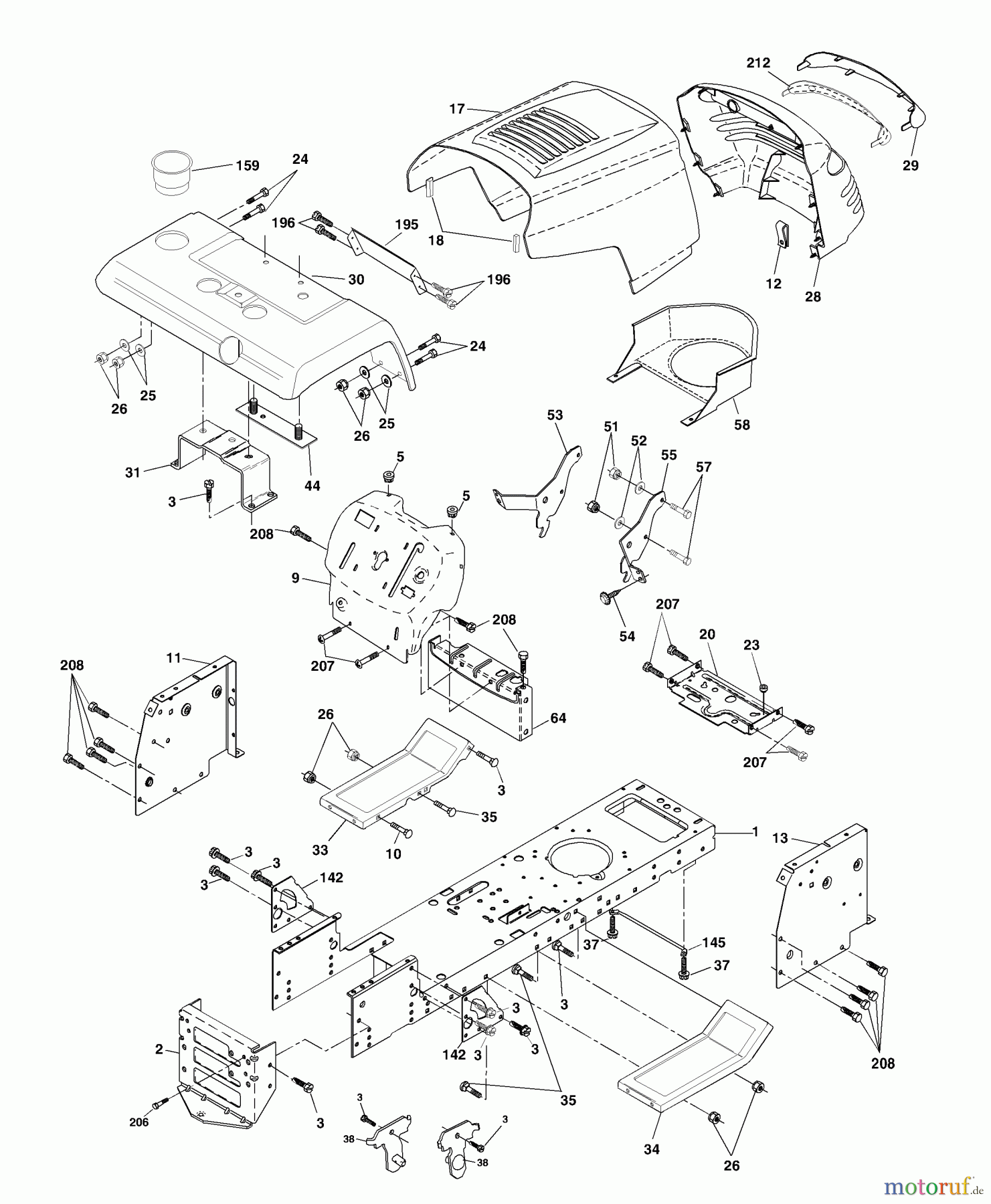Husqvarna Rasen und Garten Traktoren YTH 2046A (954567079) - Husqvarna Yard Tractor (2000-11 & After) Chassis And Enclosures