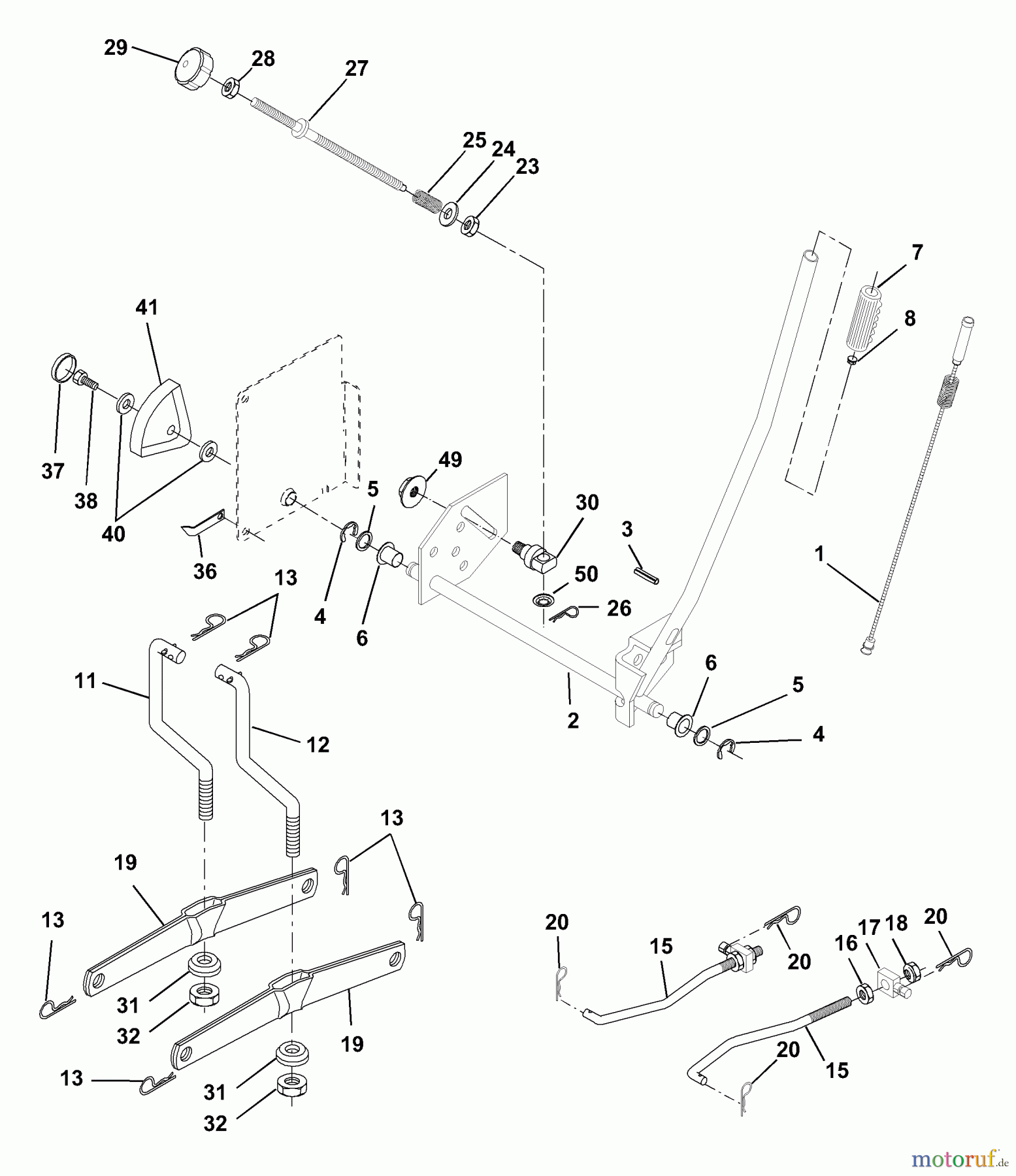 Husqvarna Rasen und Garten Traktoren YTH 2046B (954567079) - Husqvarna Yard Tractor (2001-01 & After) Mower Lift