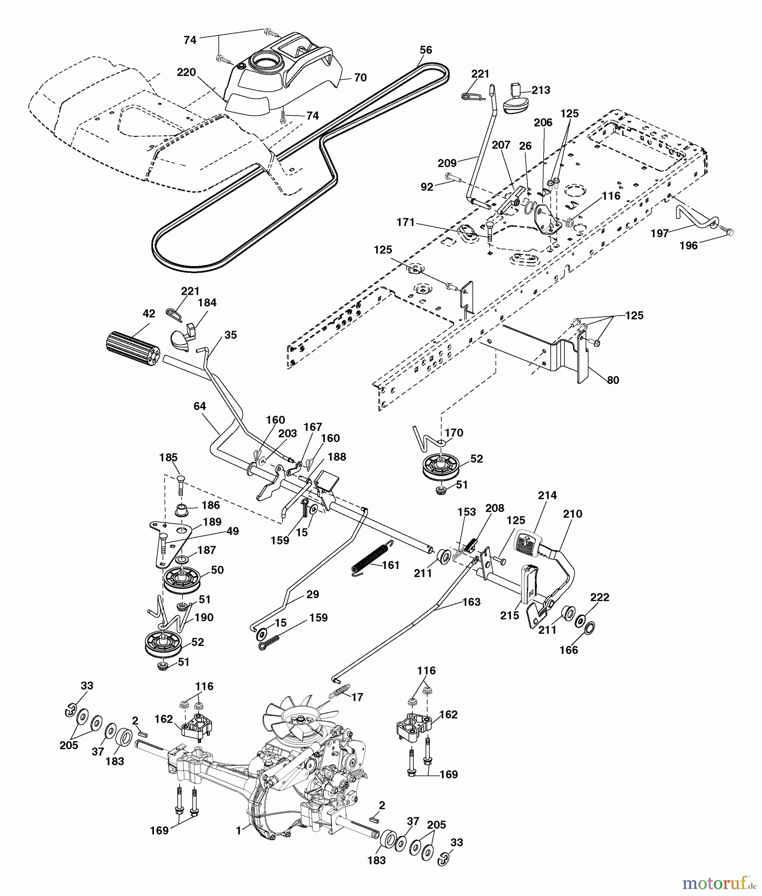 Husqvarna Rasen und Garten Traktoren YTH 20F42T (960430005) (917.279240) - Husqvarna Yard Tractor (2006-05 & After) (Sears Craftsman) Drive