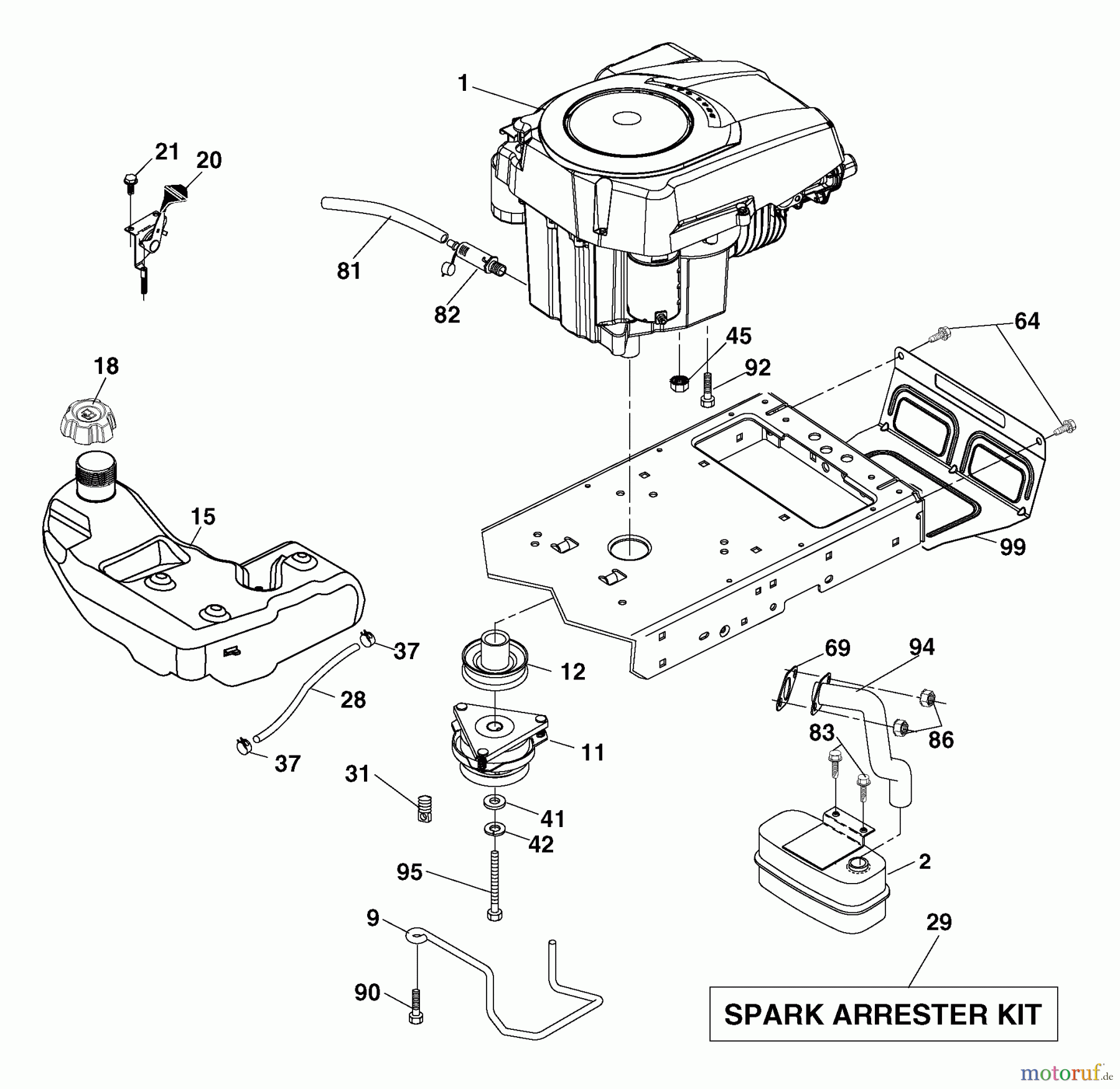 Husqvarna Rasen und Garten Traktoren YTH 20F42T (960430005) (917.279241) - Husqvarna Yard Tractor (2006-05 & After) (Sears Craftsman) Engine