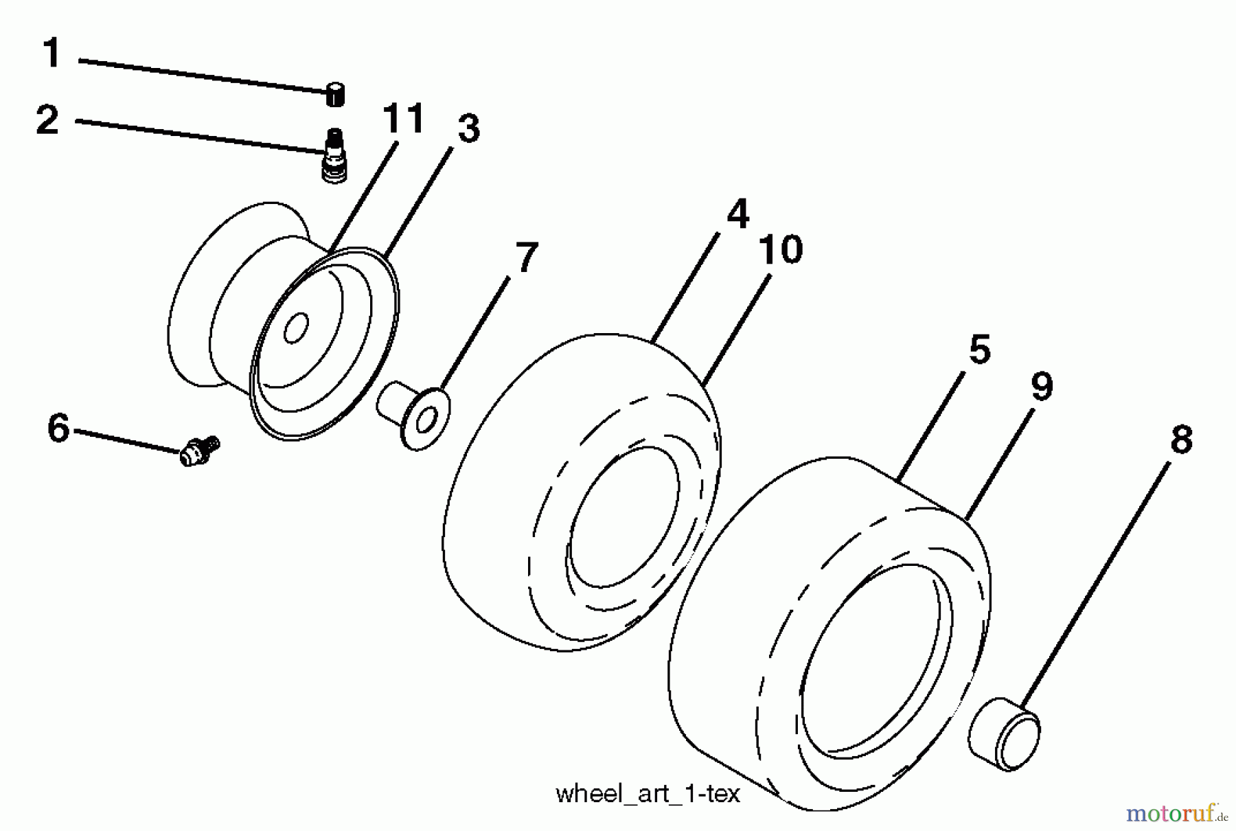 Husqvarna Rasen und Garten Traktoren YTH 20F42T (96043000500) - Husqvarna Yard Tractor (2006-05 & After) Wheels And Tires
